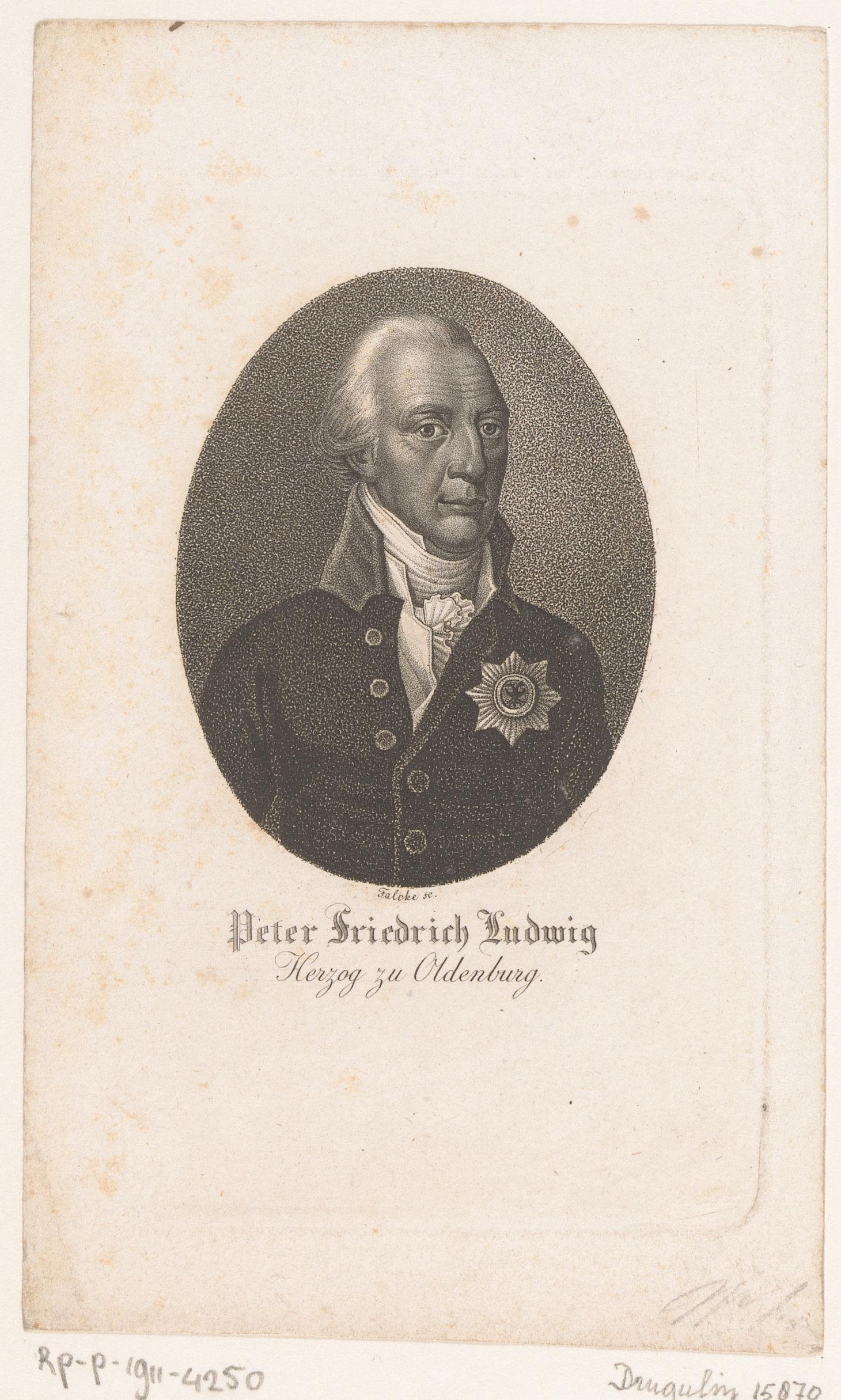 Portret van Peter Friedrich Ludwig von Oldenburg