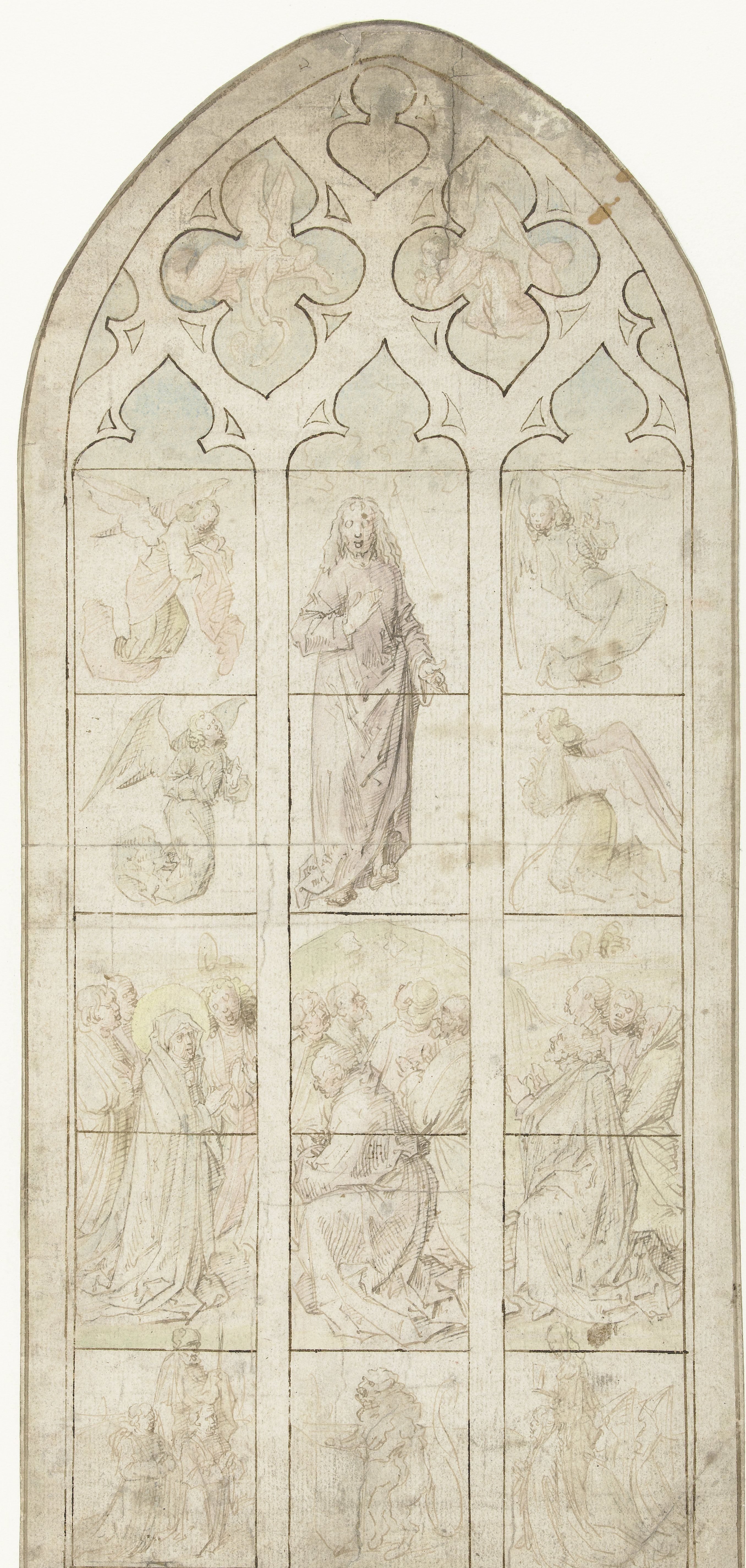 Vidimus voor een glasraam met de Hemelvaart van Christus