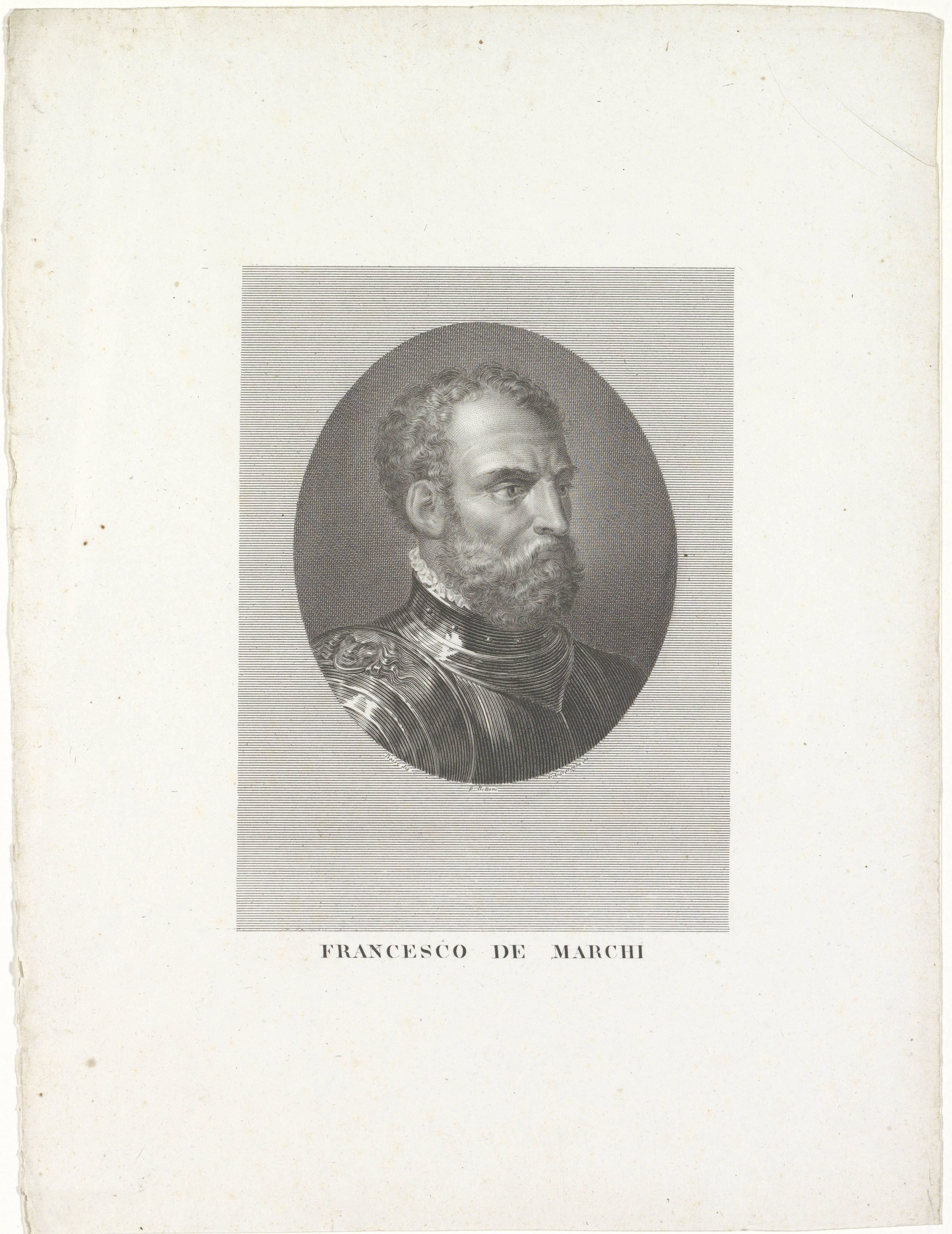 Portret van Francesco de Marchi
