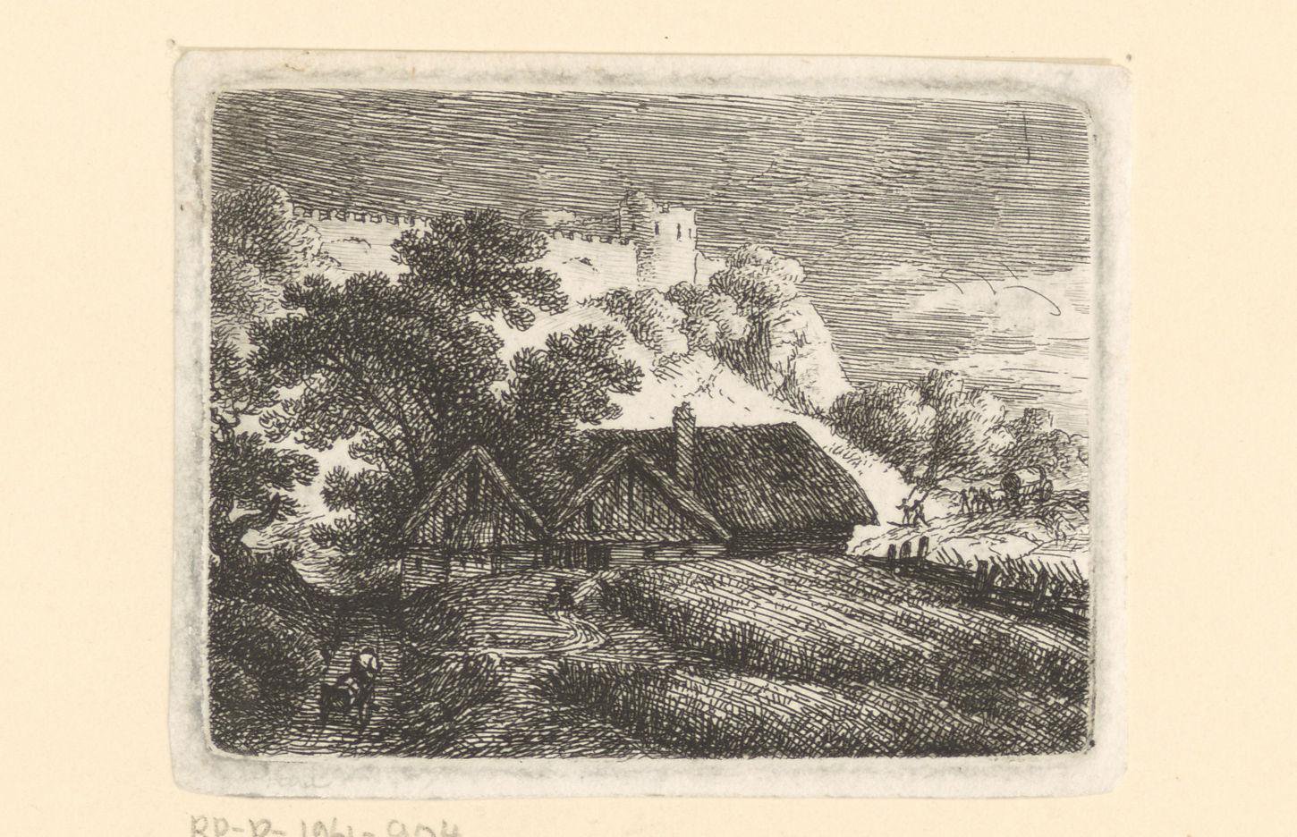 Ruïnelandschap met landhuis