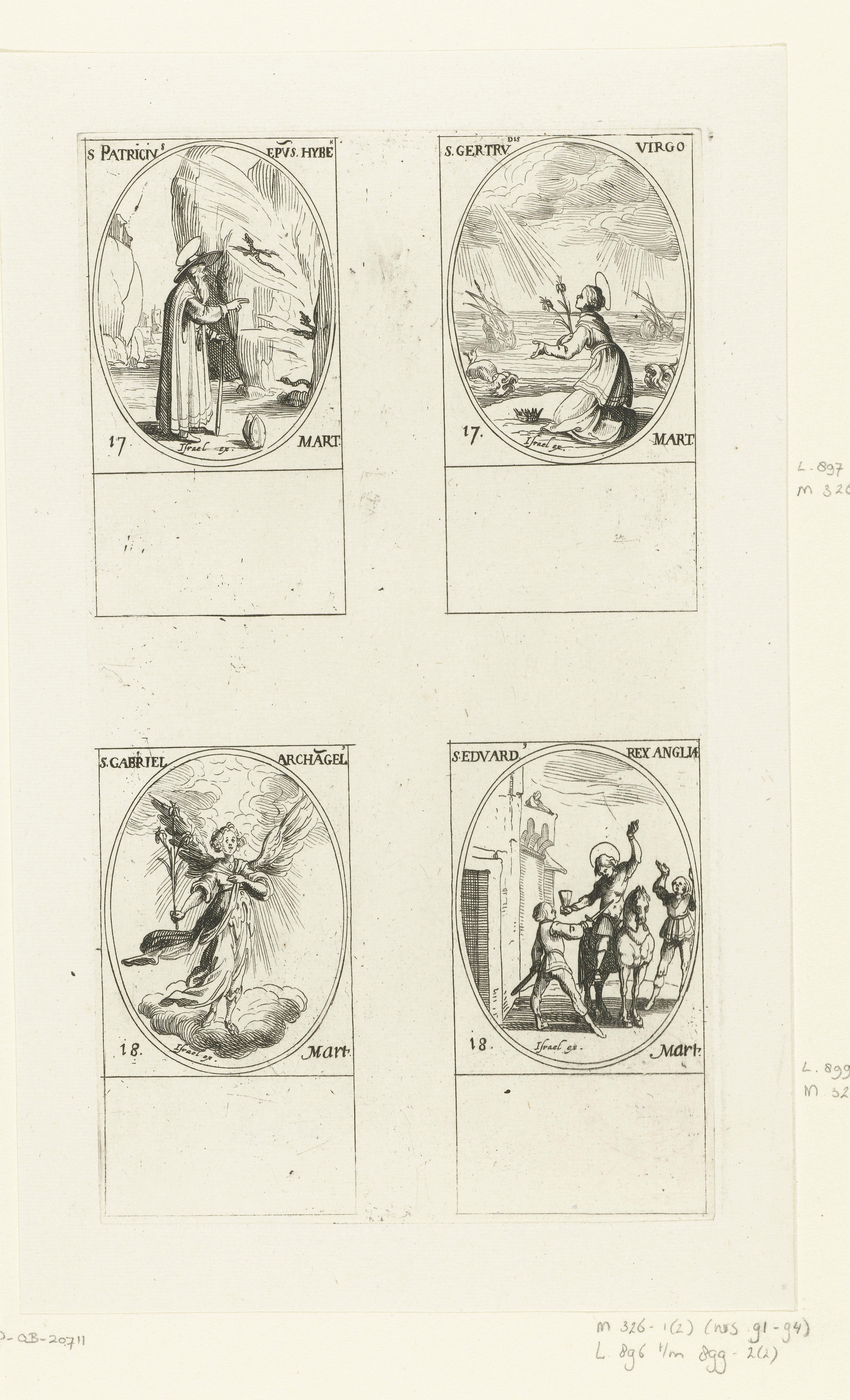 Heilige Patricius van Ierland, Heilige Gertrudis van Nijvel, Aartsengel Gabriël, Heilige Eduard de Martelaar (17-18 maart)