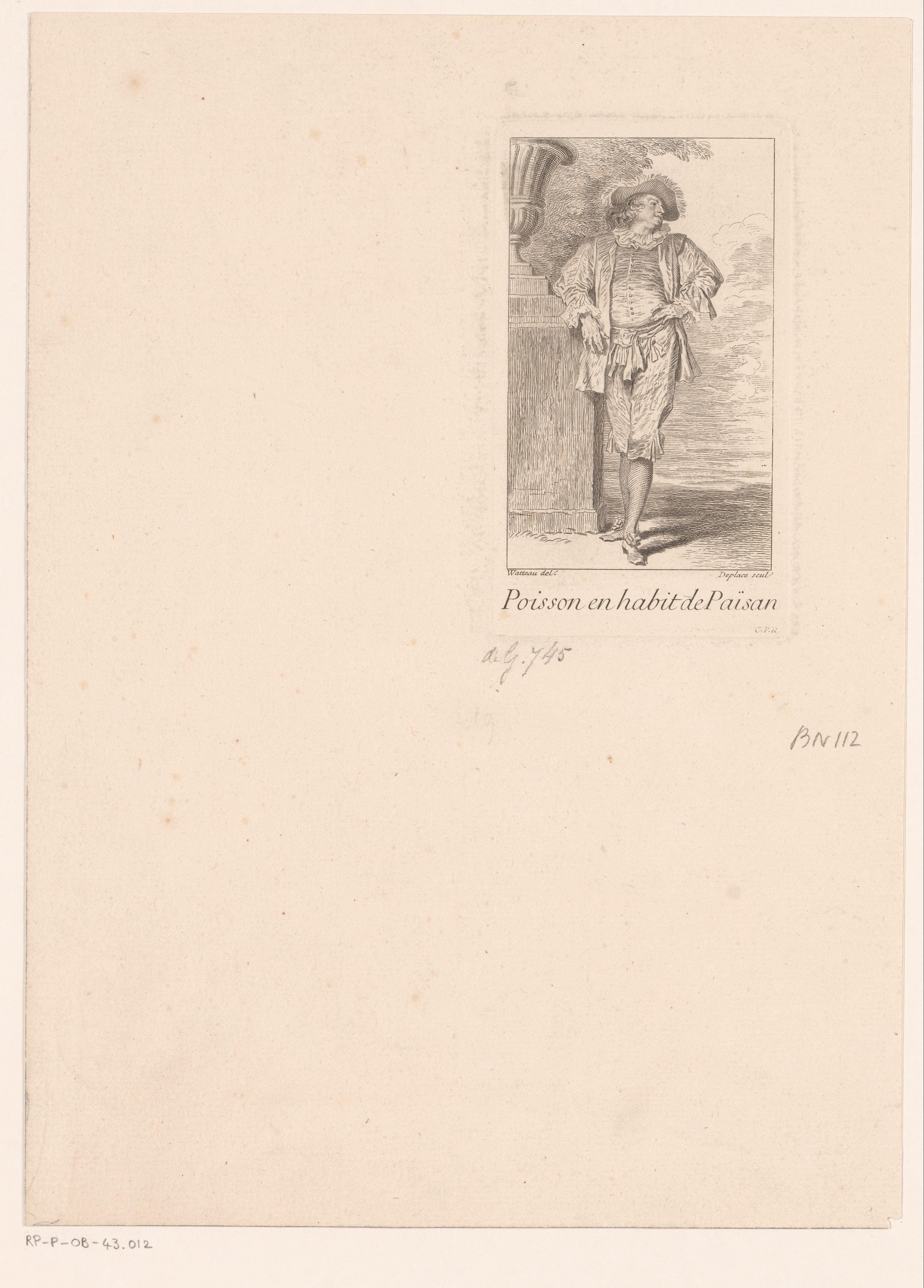 Portret van de acteur Paul Poisson in de rol van Blaise