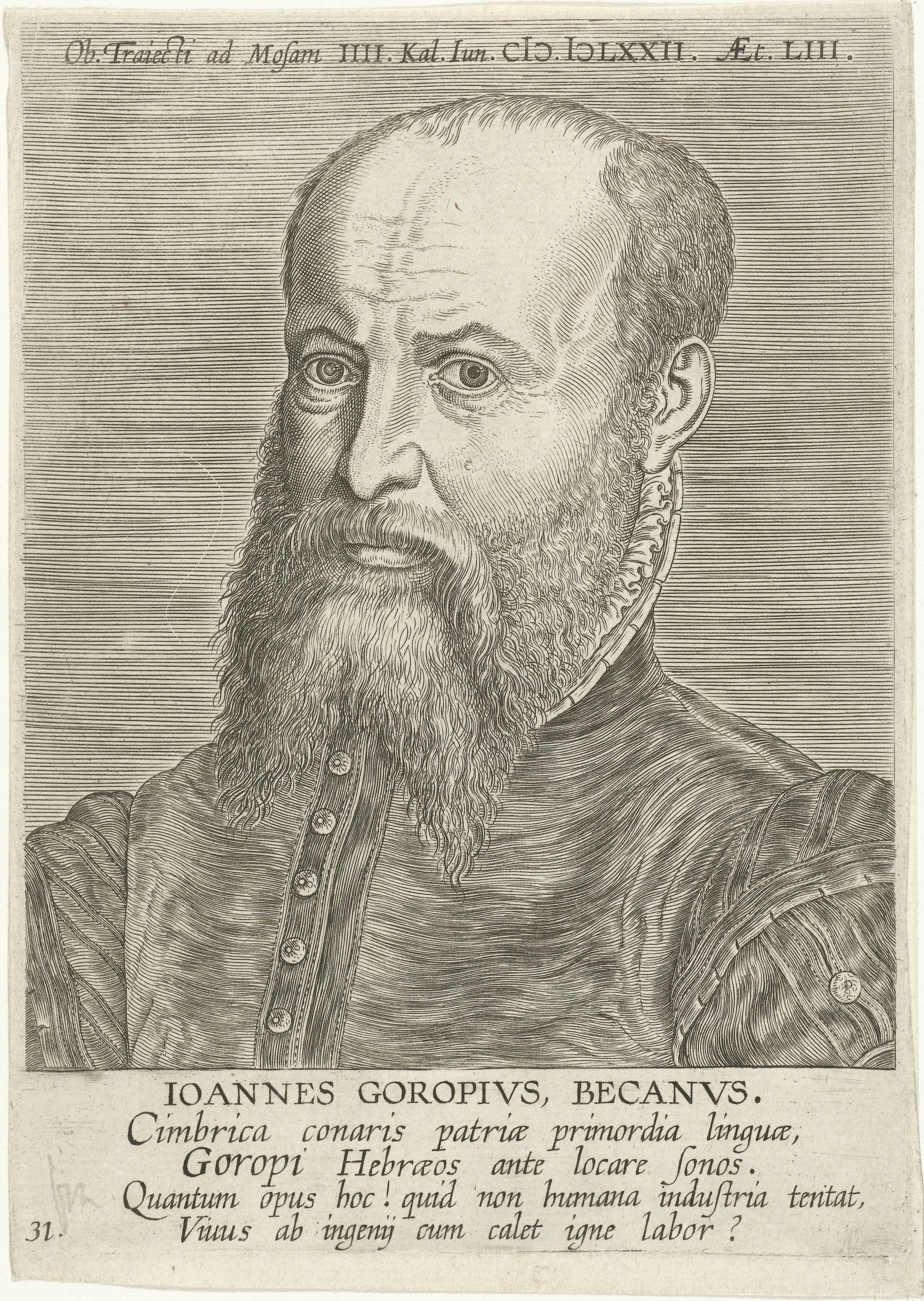 Portret van Johannes Goropius Becanus