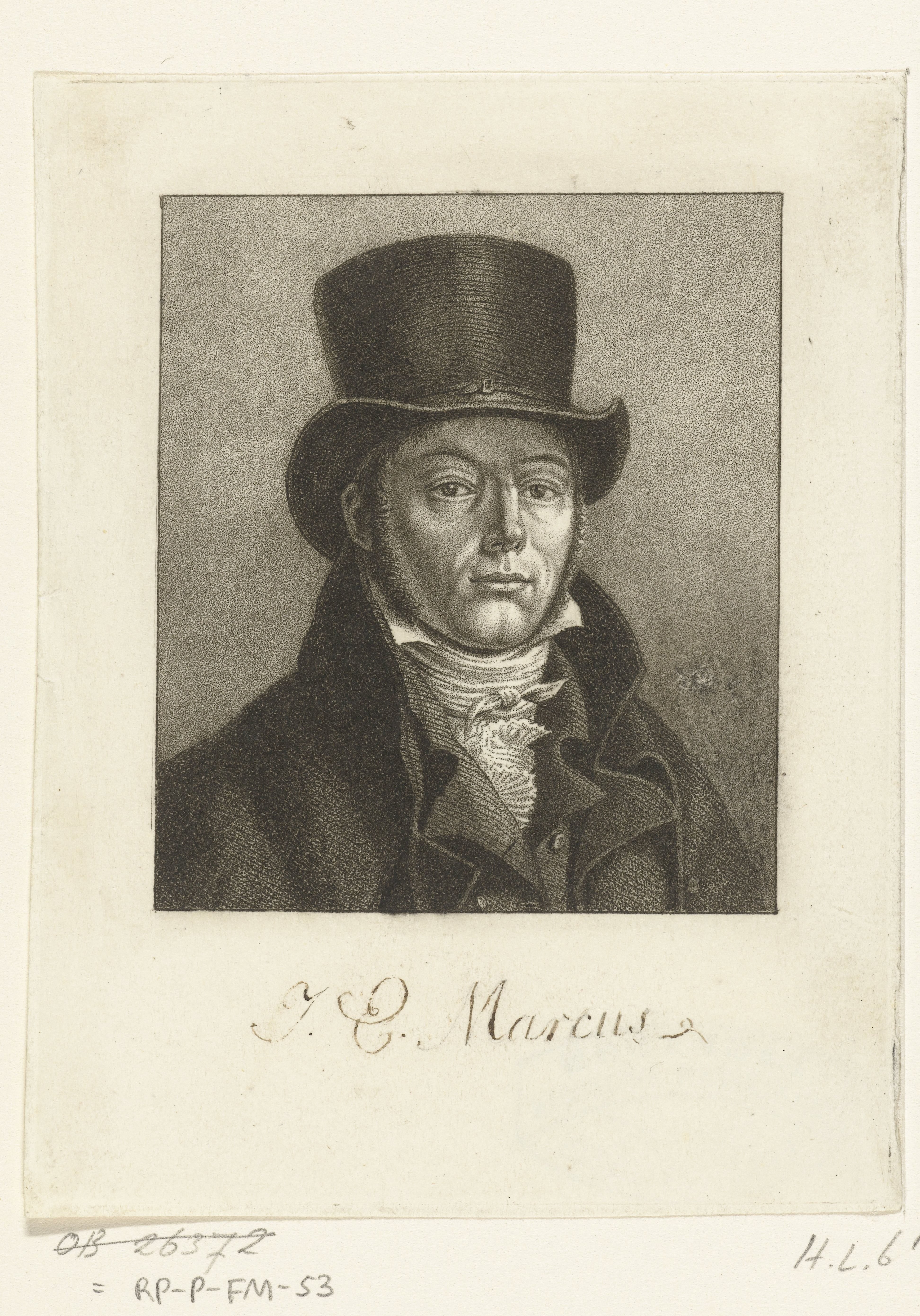 Portret van Jacob Ernst Marcus