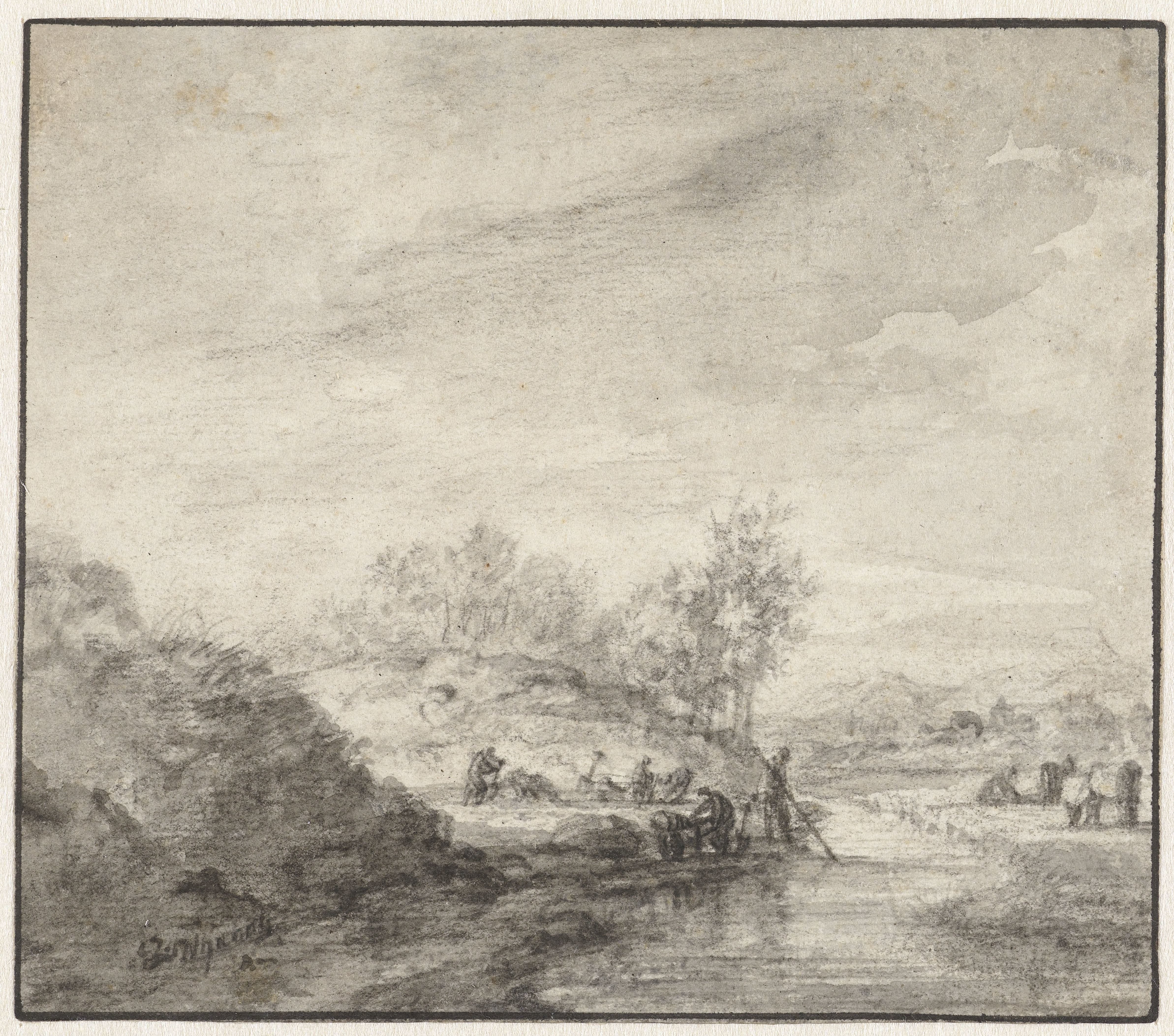 Heuvelachtig landschap met een beek