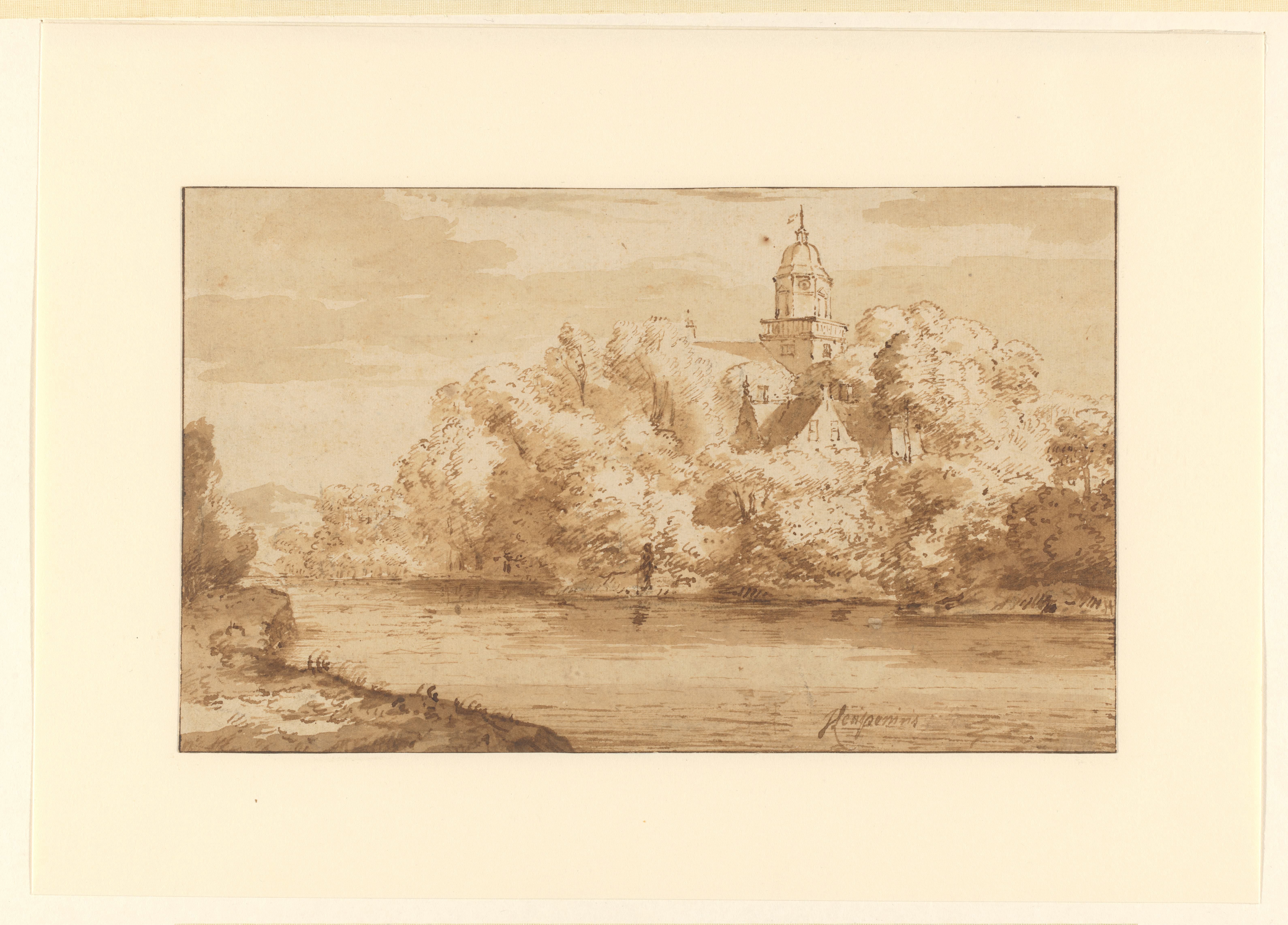 View of Kasteel Nijenrode along the River Vecht, Seen from the North-east