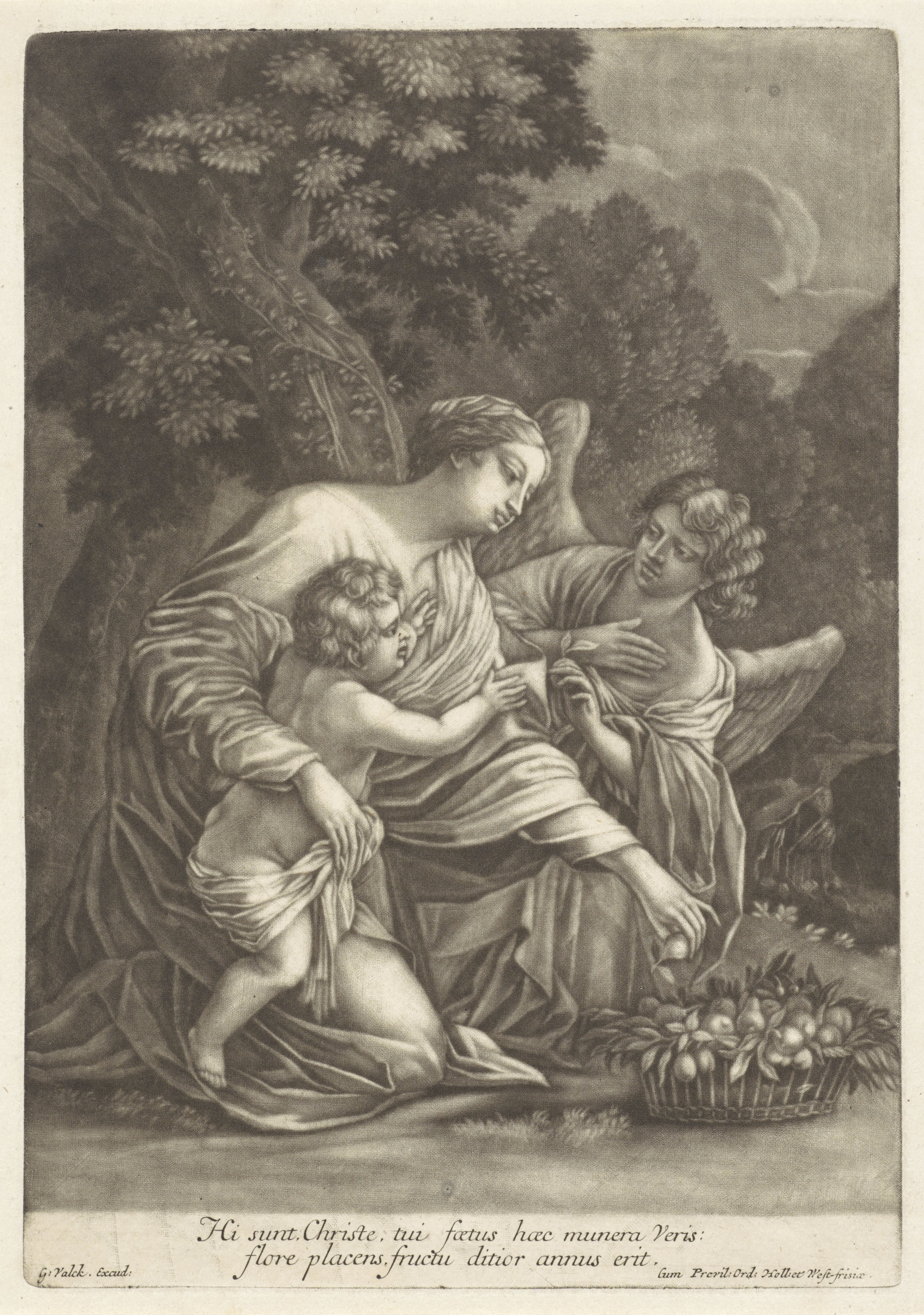 Maria met het Christuskind en een engel