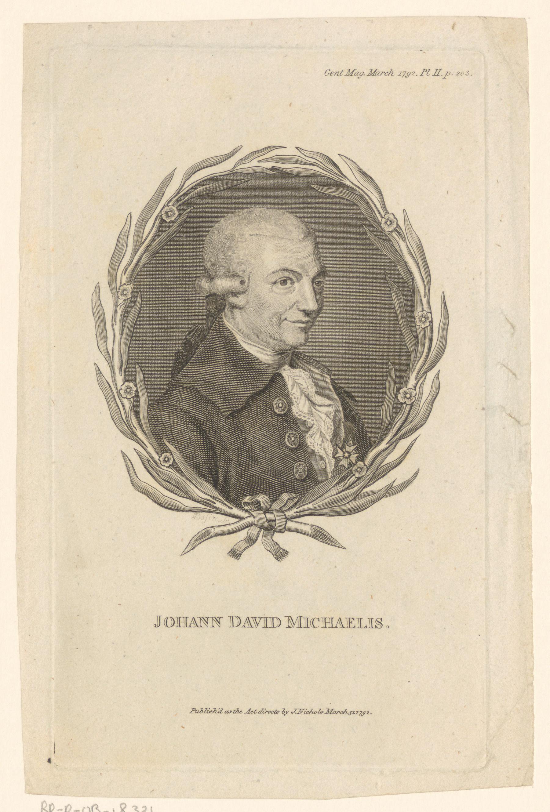 Portret van Johann David Michaelis