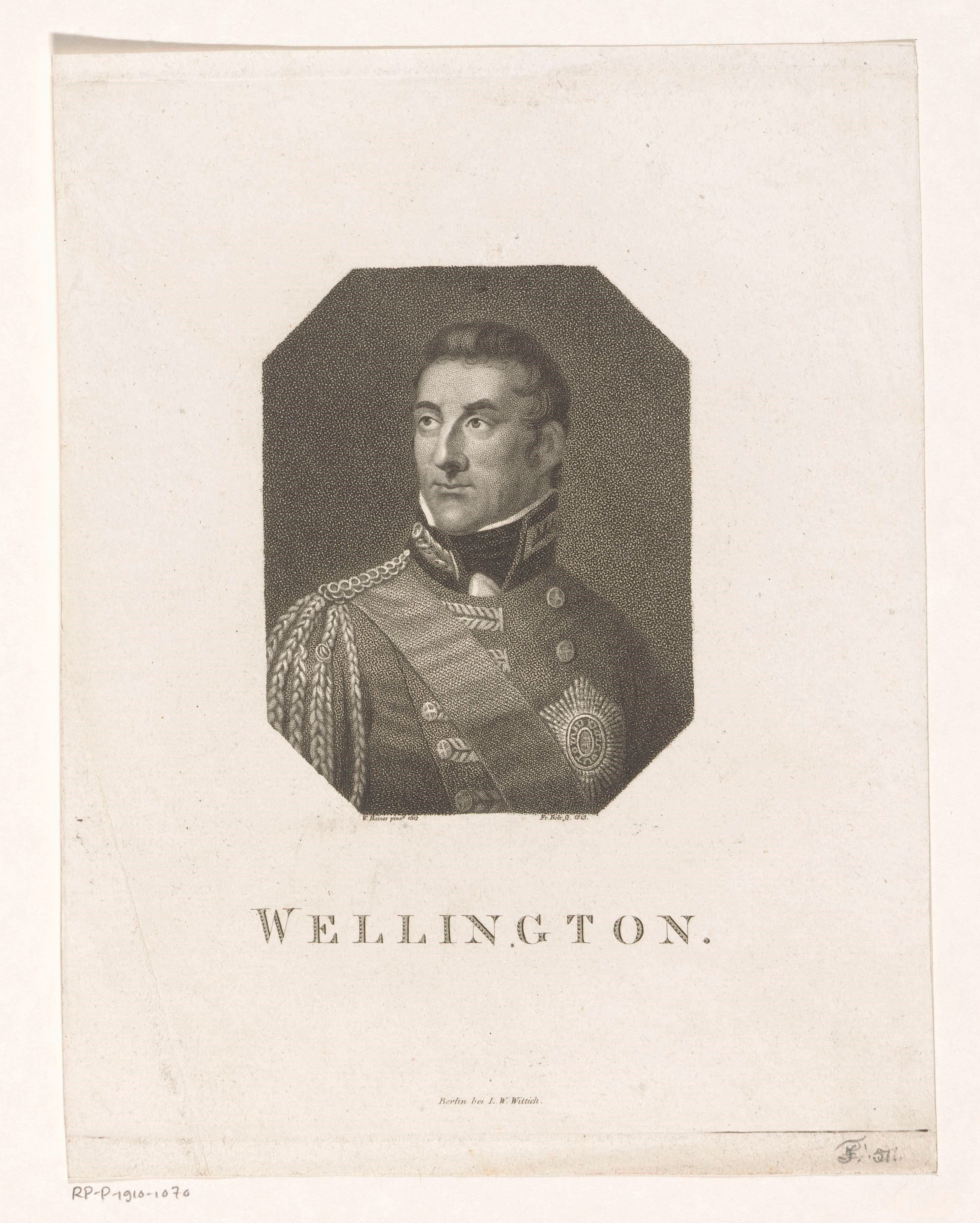 Portret van Arthur Wellesley, 1st Duke of Wellington