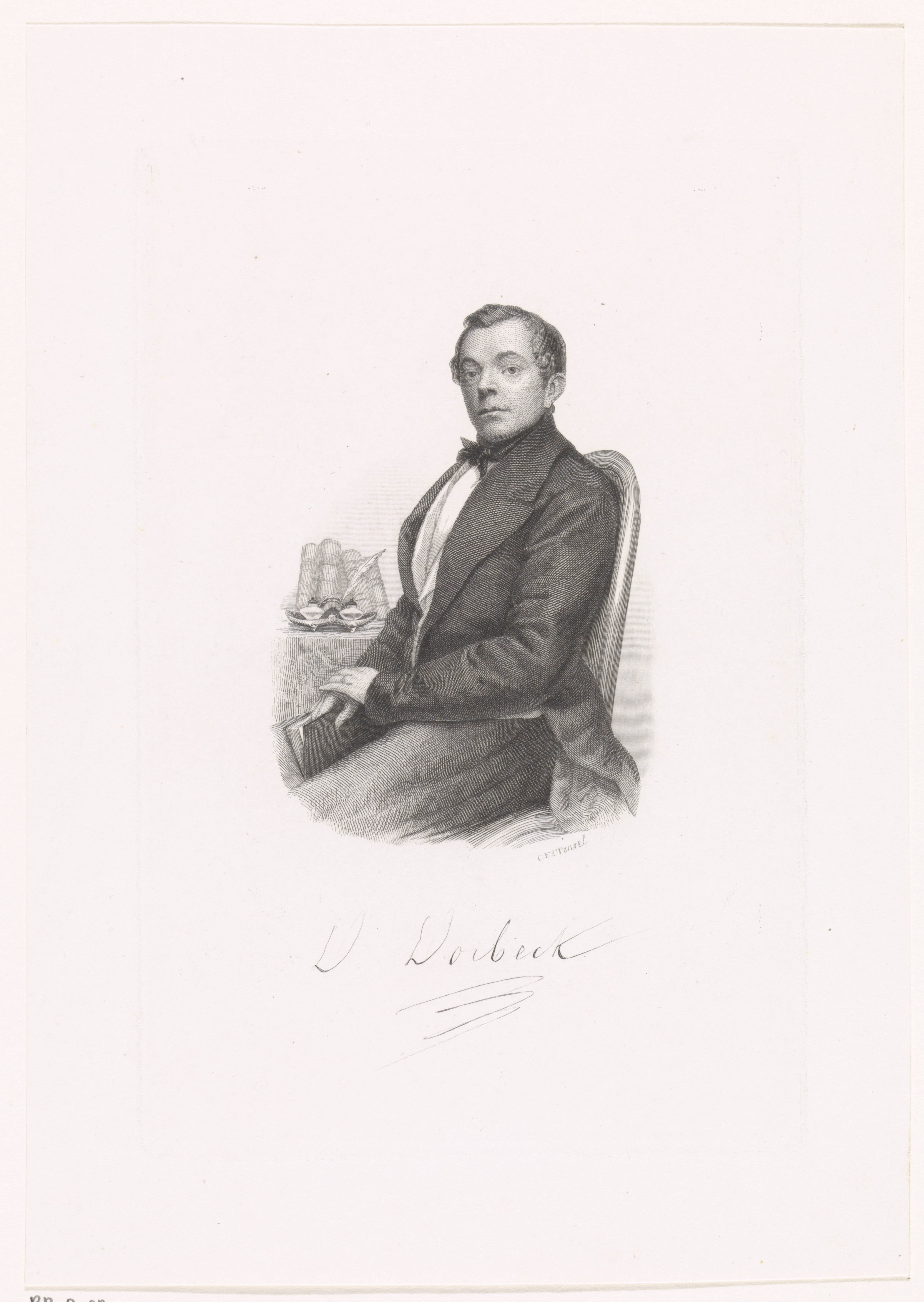 Portret van de dichter Didericus Dorbeck