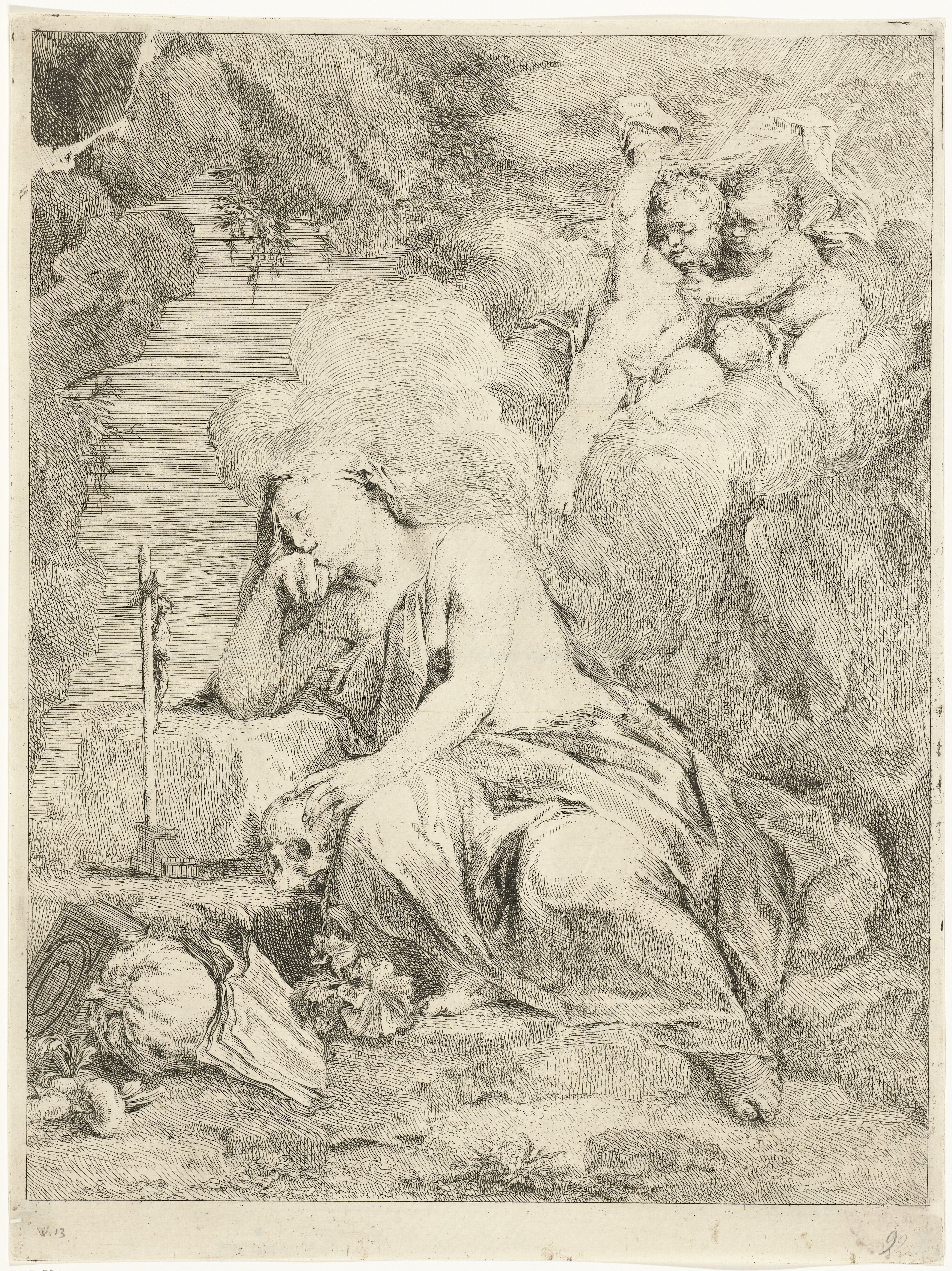 Maria Magdalena mediterend