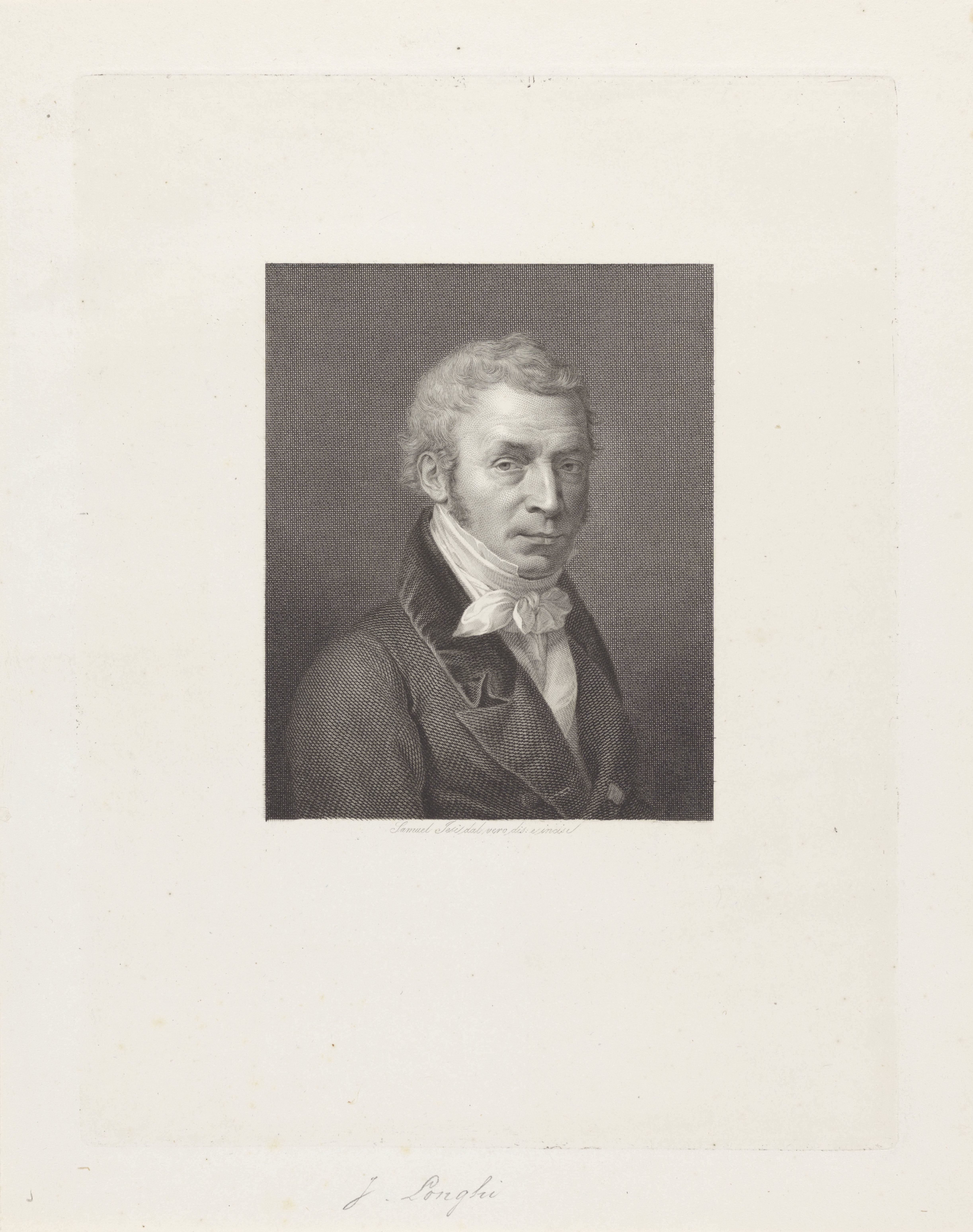 Portret van prentmaker Giuseppe Longhi