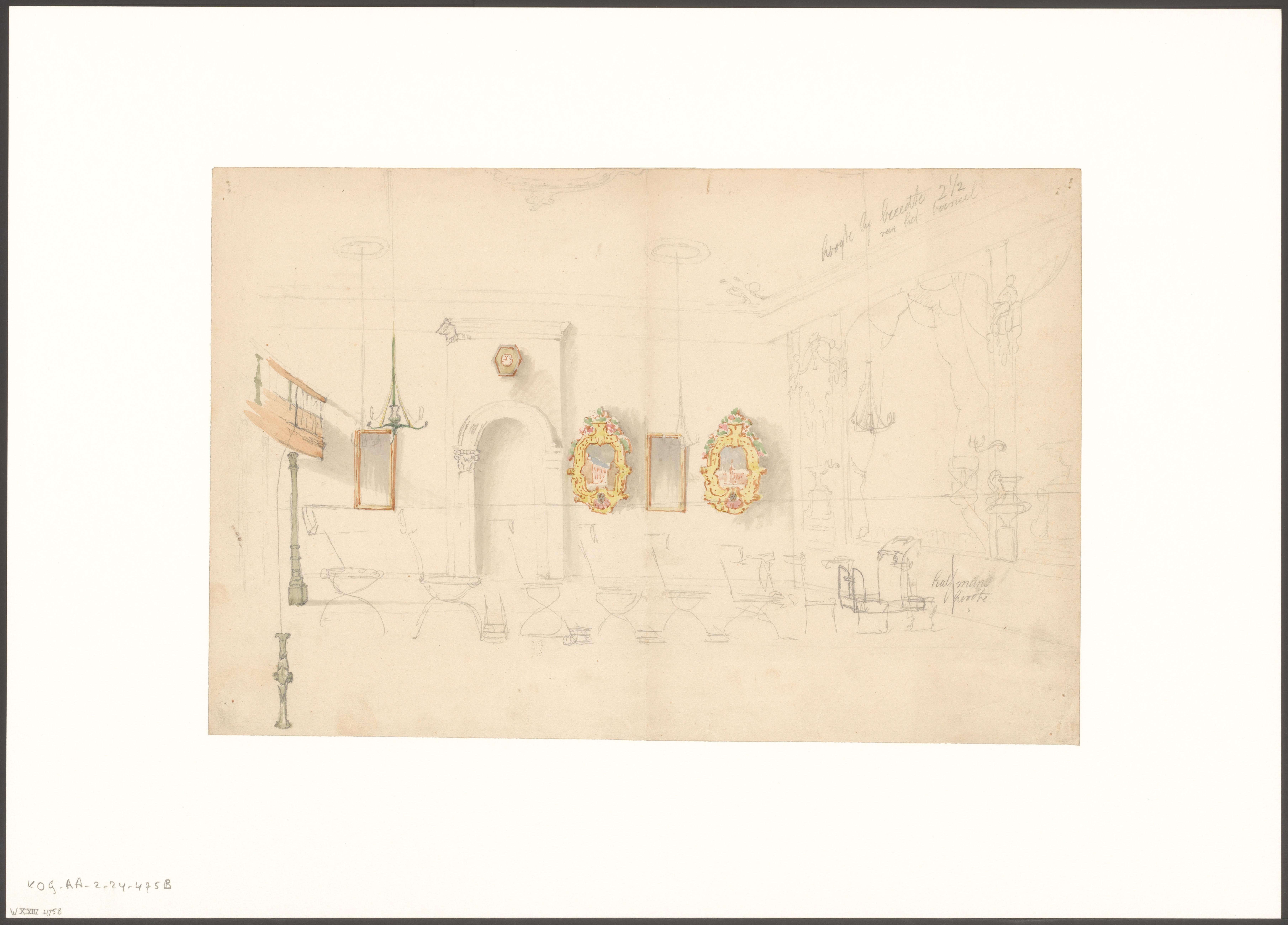 Interieur van de Grand Salon van Grader