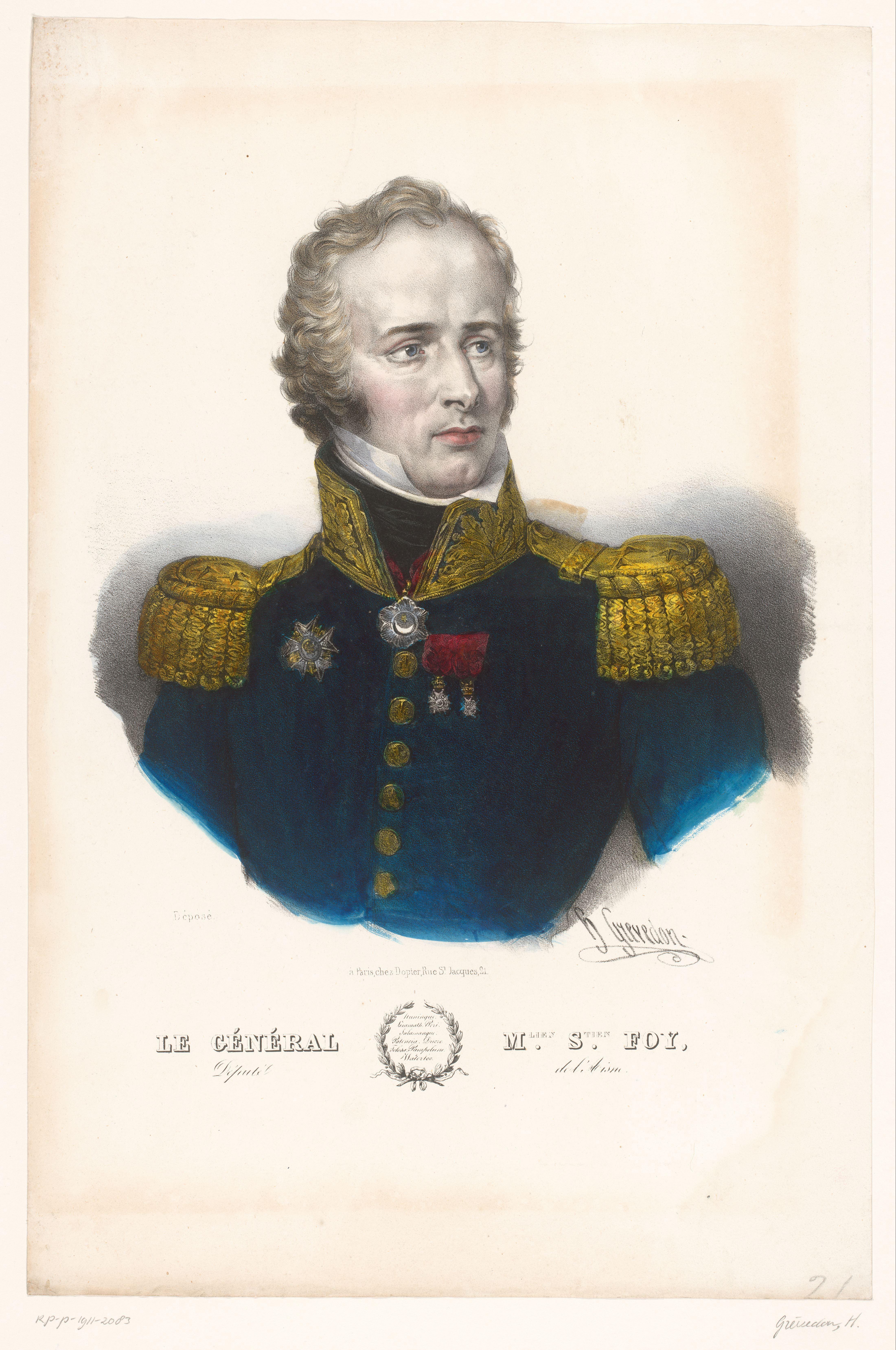 Portret van Maximilien Sébastien Foy