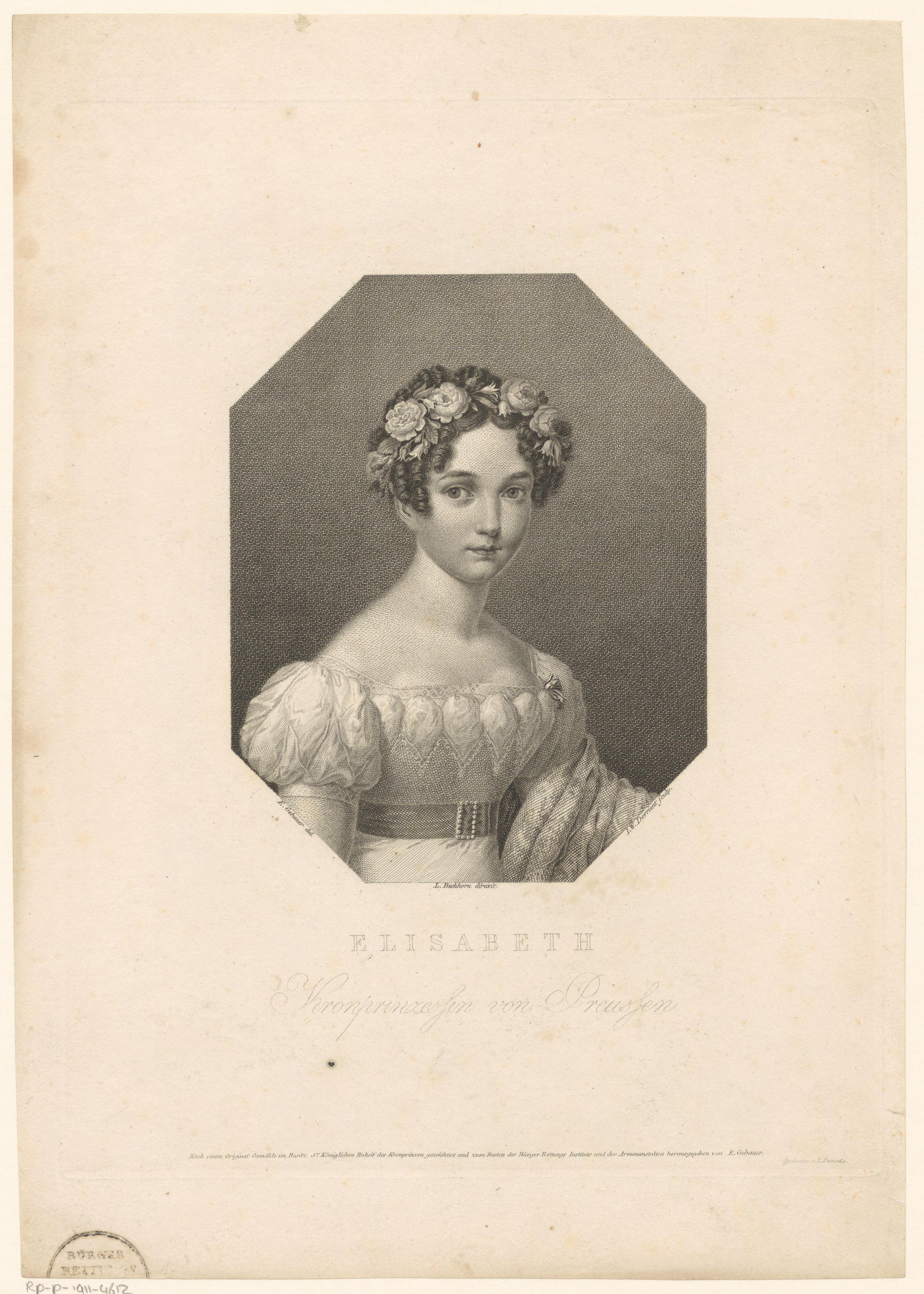 Portret van Elisabeth Ludovika van Beieren