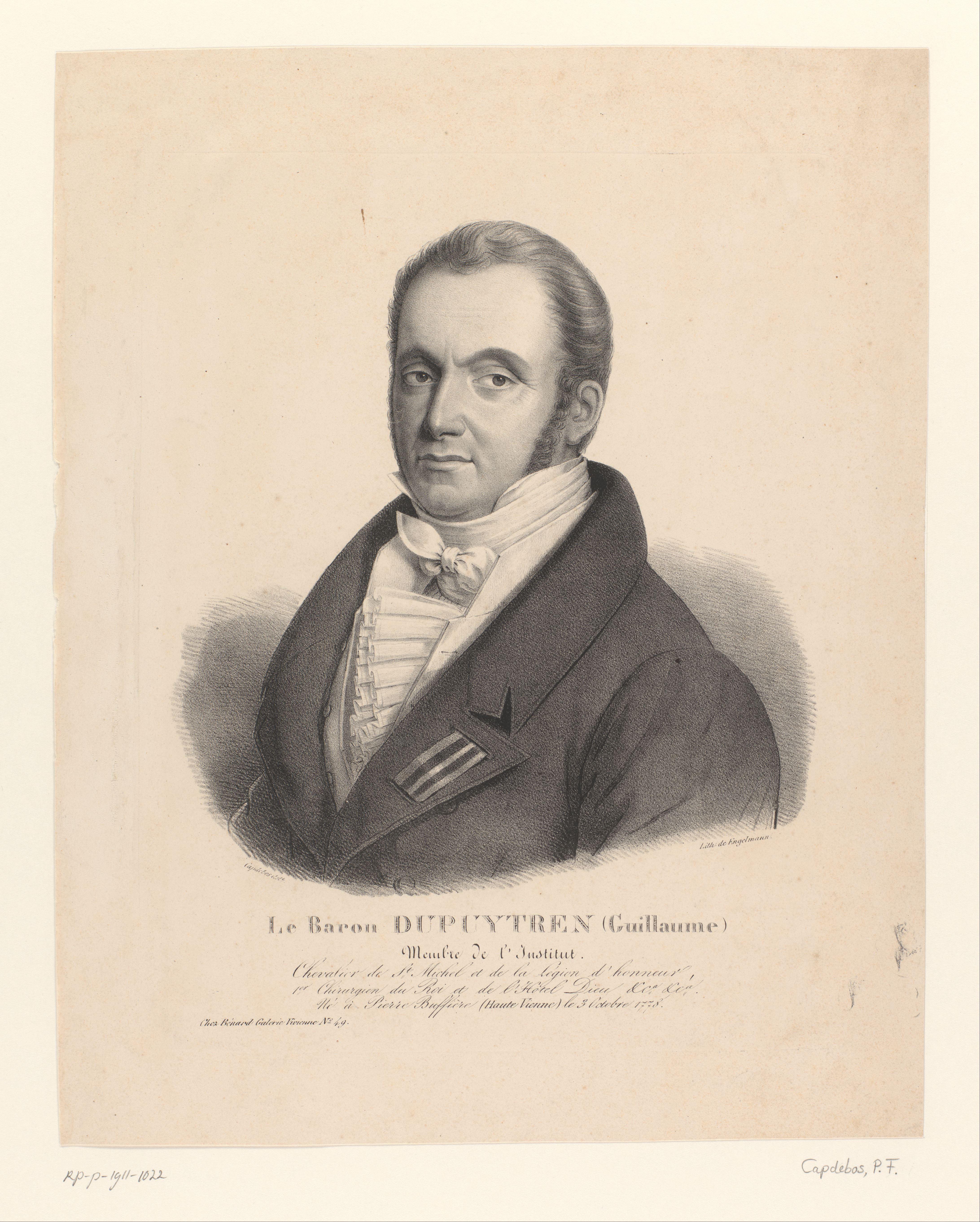 Portret van de chirurg Guillaume Dupuytren