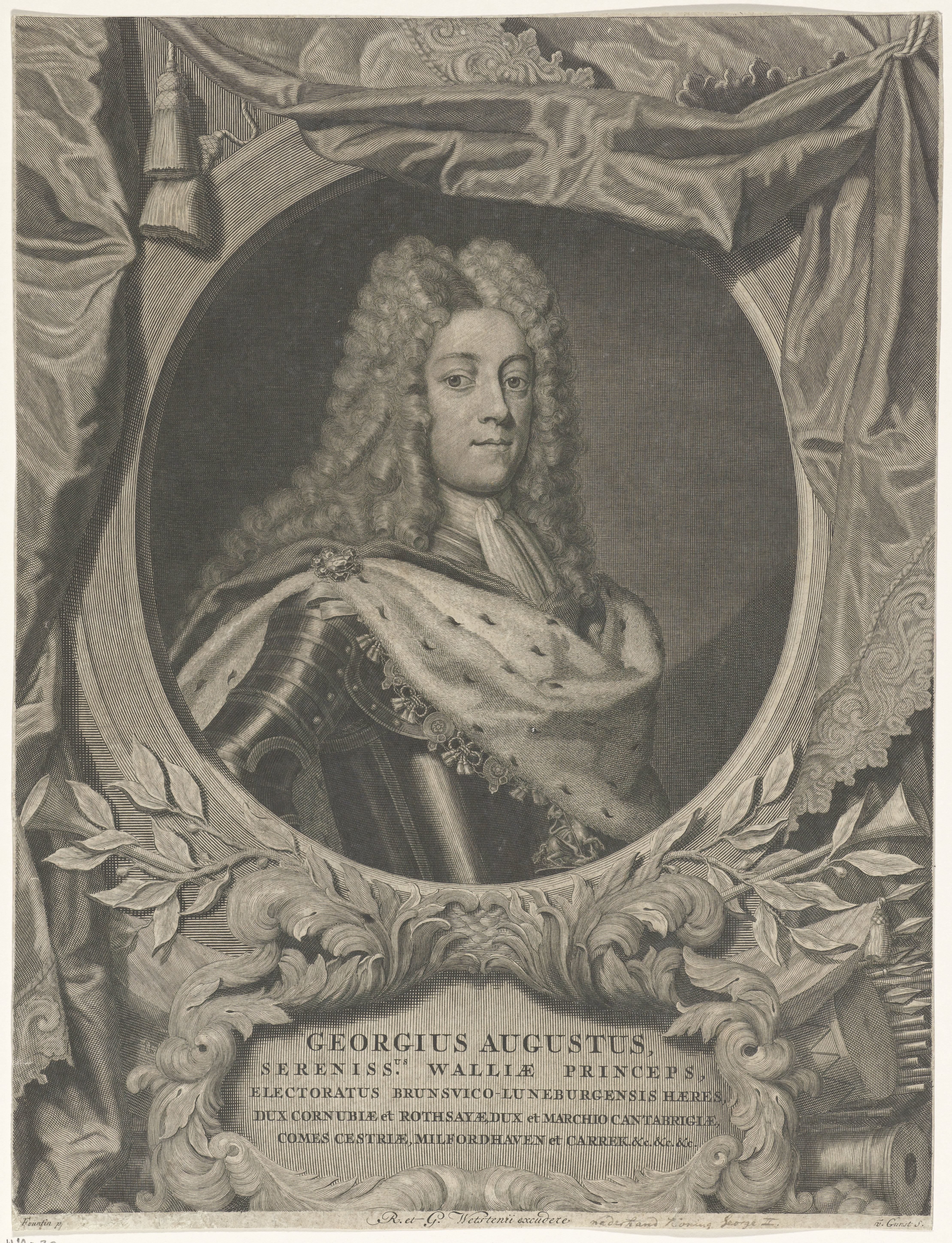Portret van George II van Engeland als prins van Wales