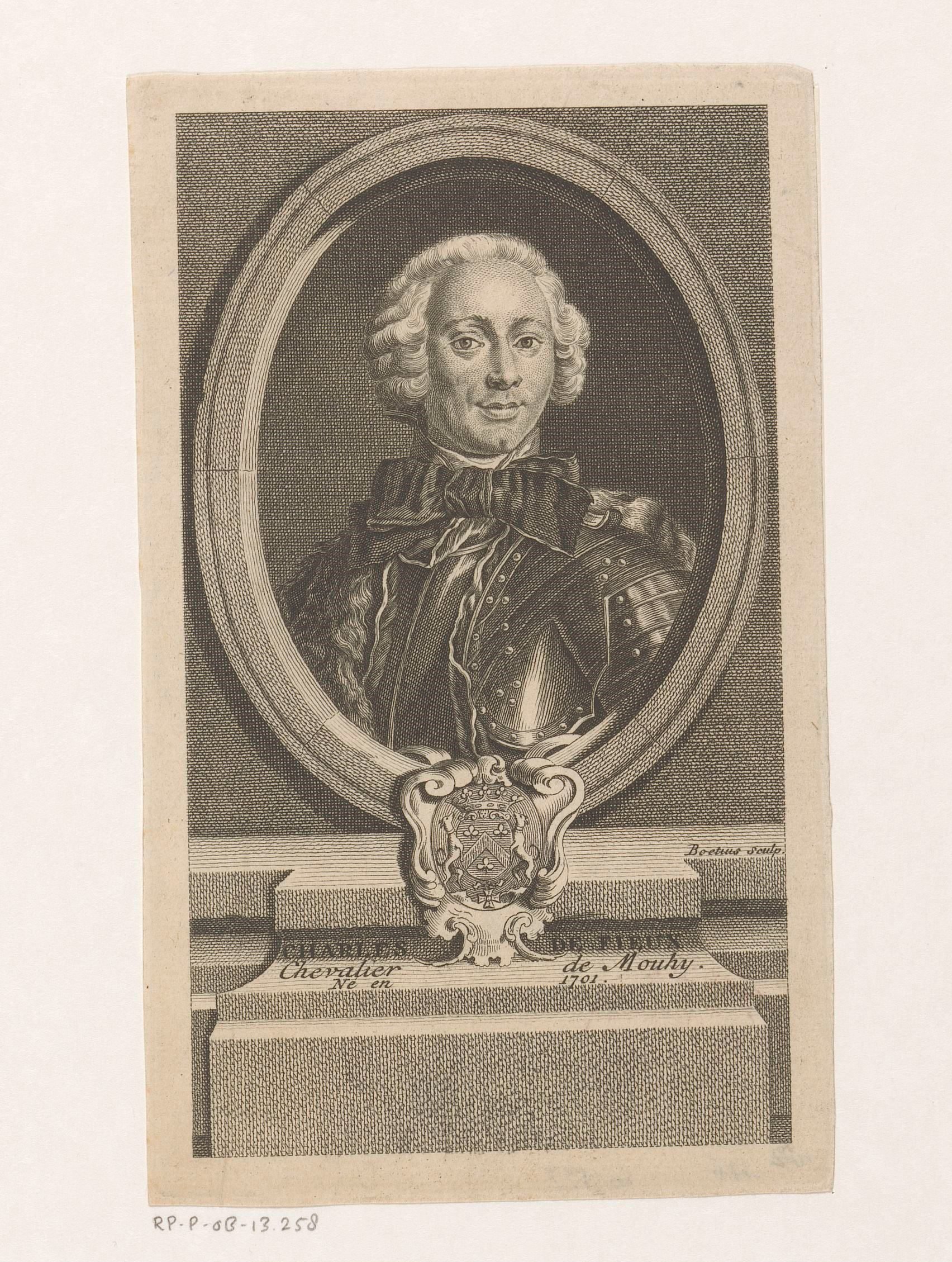 Portret van Charles de Fieux de Mouhy