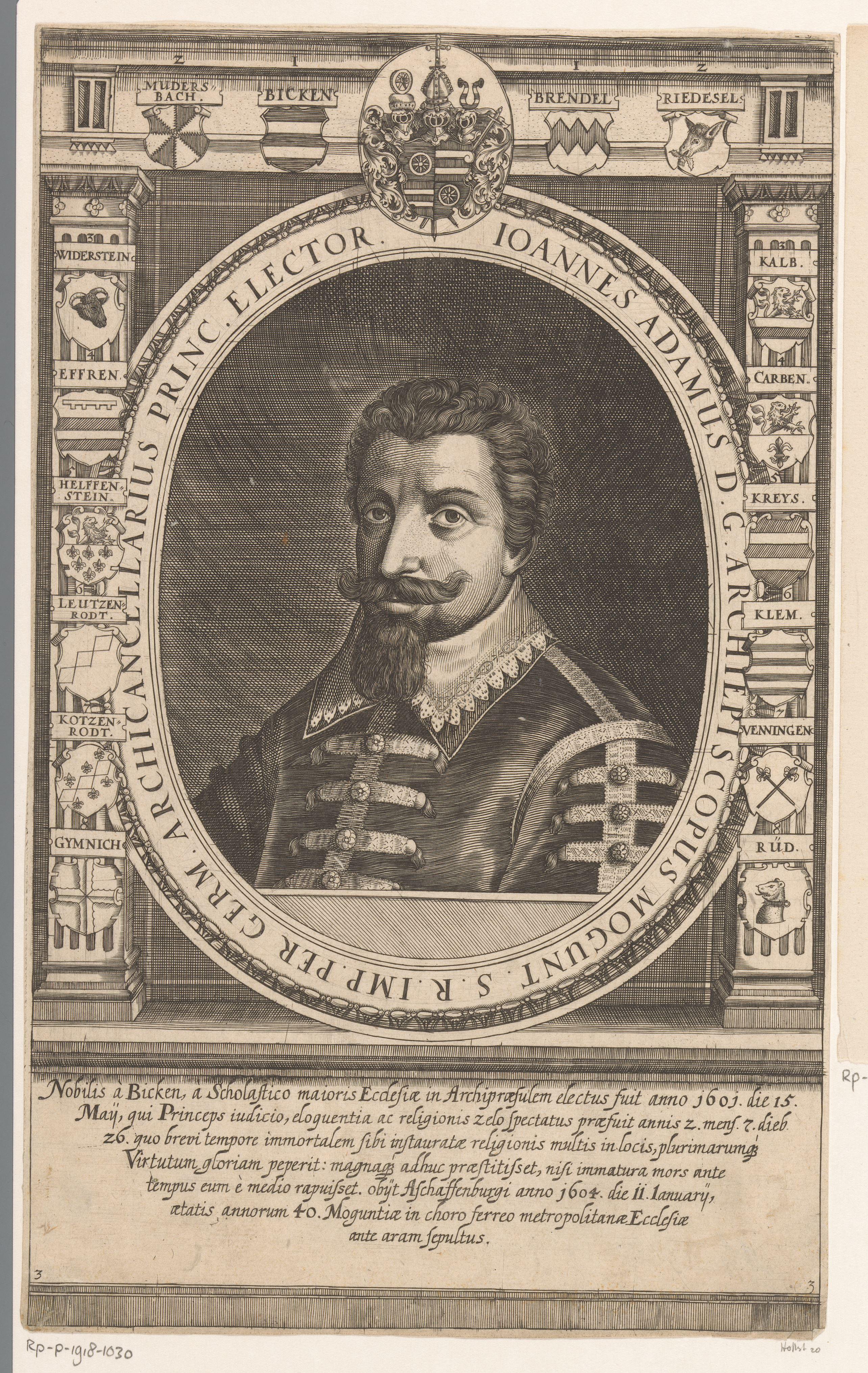 Portret van Johann Adam von Bicken