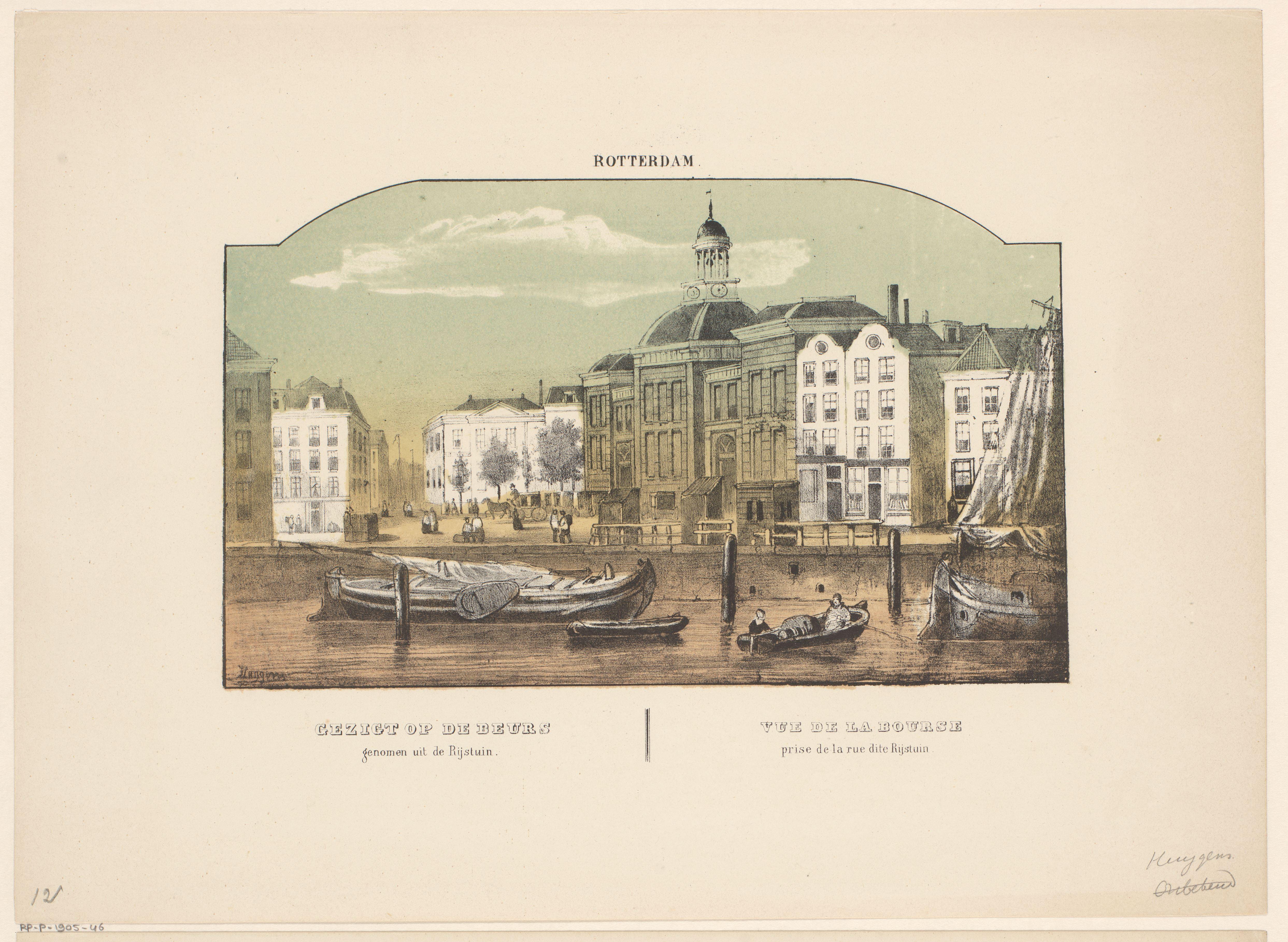 Gezicht op de beurs in Rotterdam