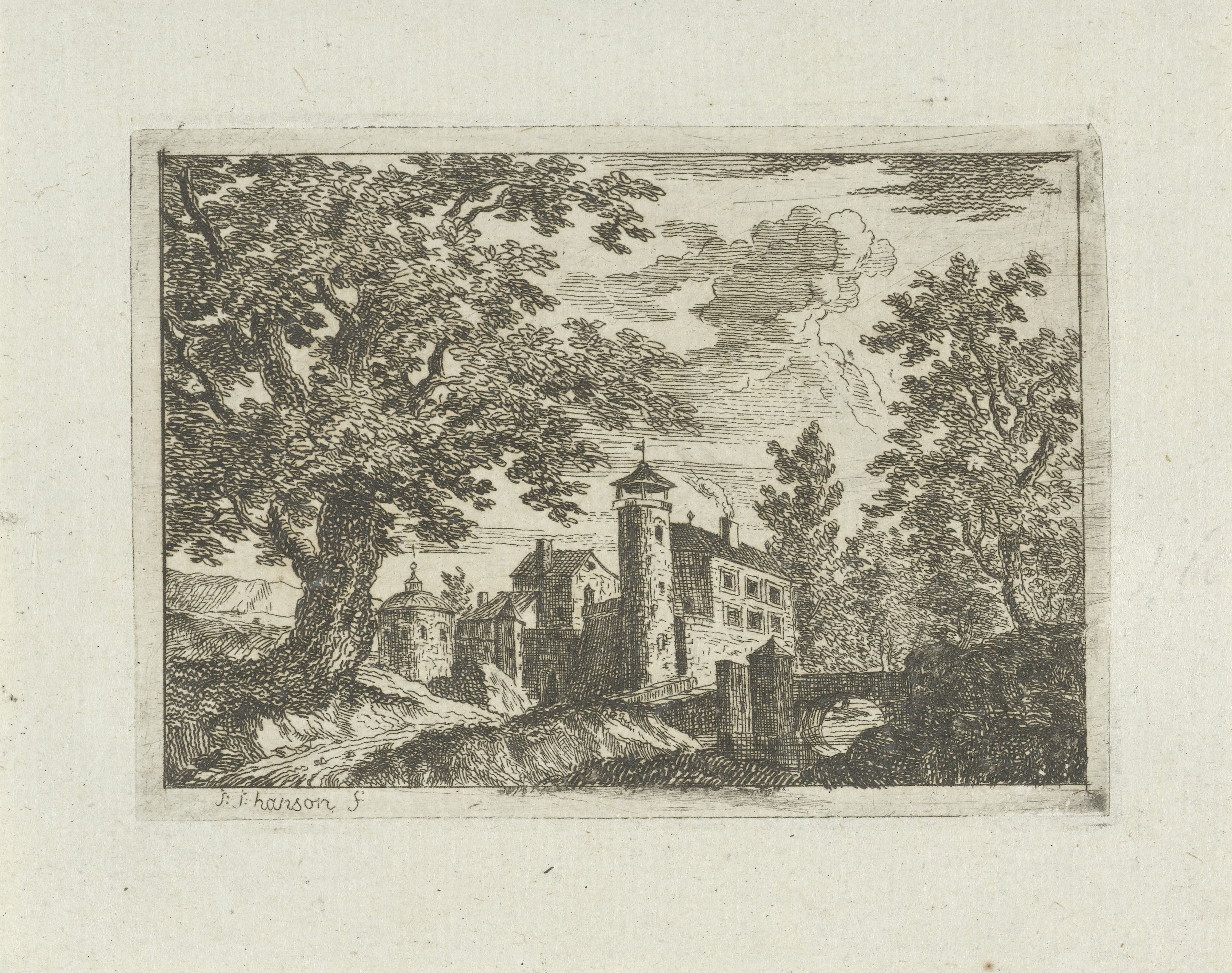 Kasteel in een landschap