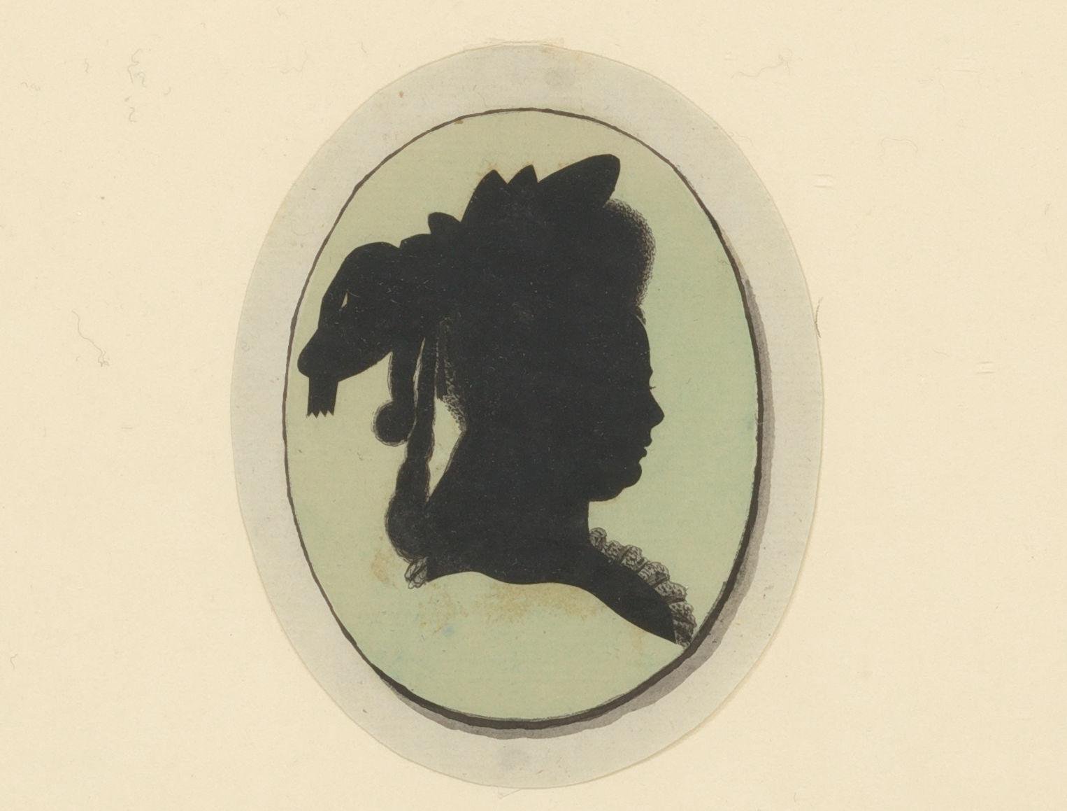 Silhouetportret van een onbekende vrouw