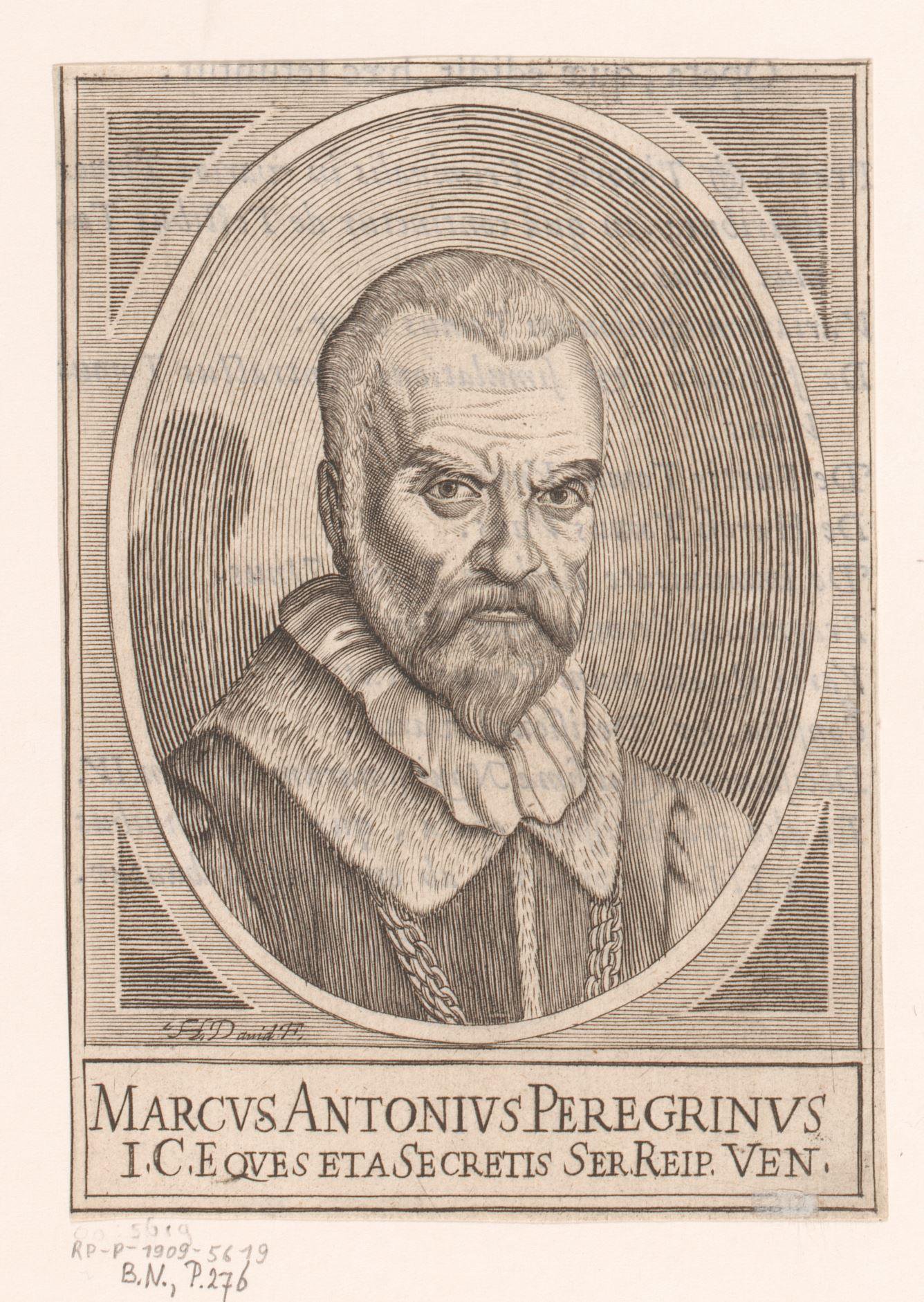 Portret van Marco Antonio Pellegrini
