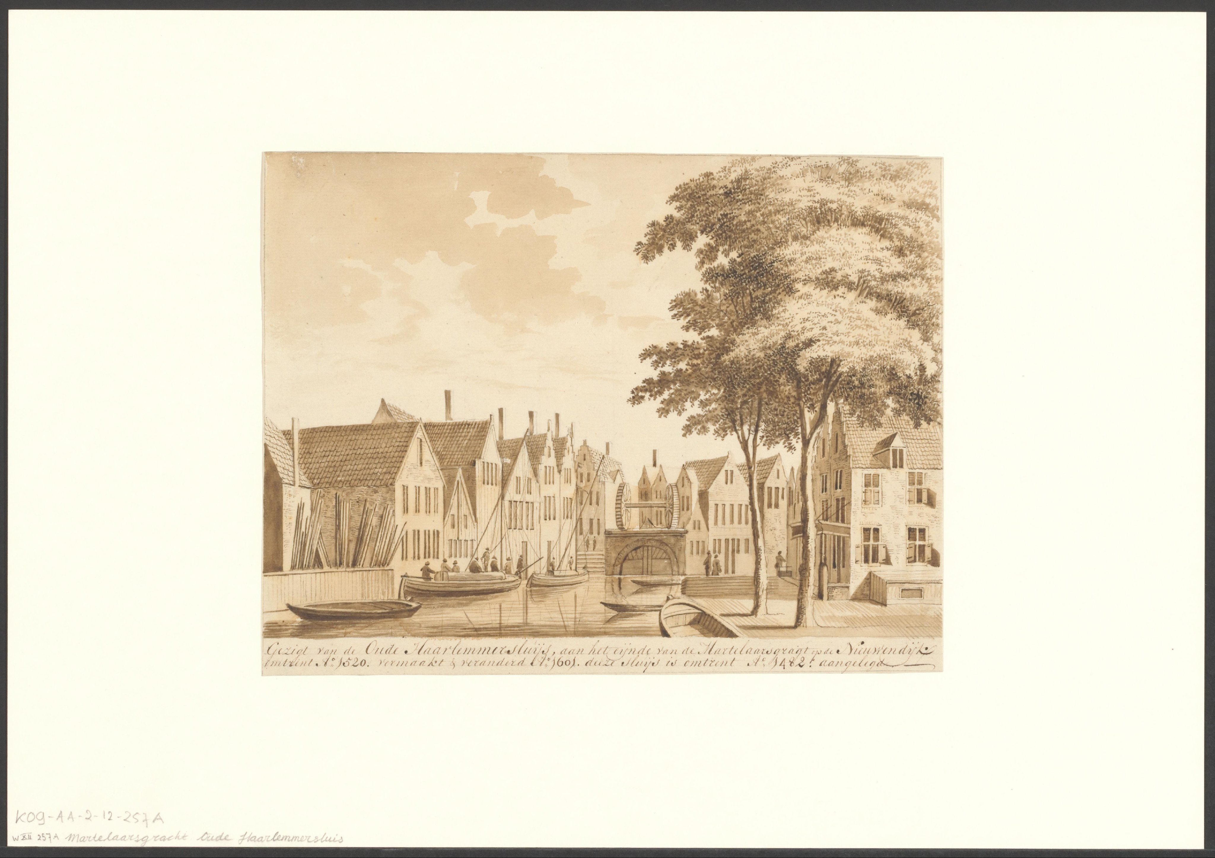 Gezicht op de Martelaarsgracht en de Oude Haarlemmersluis