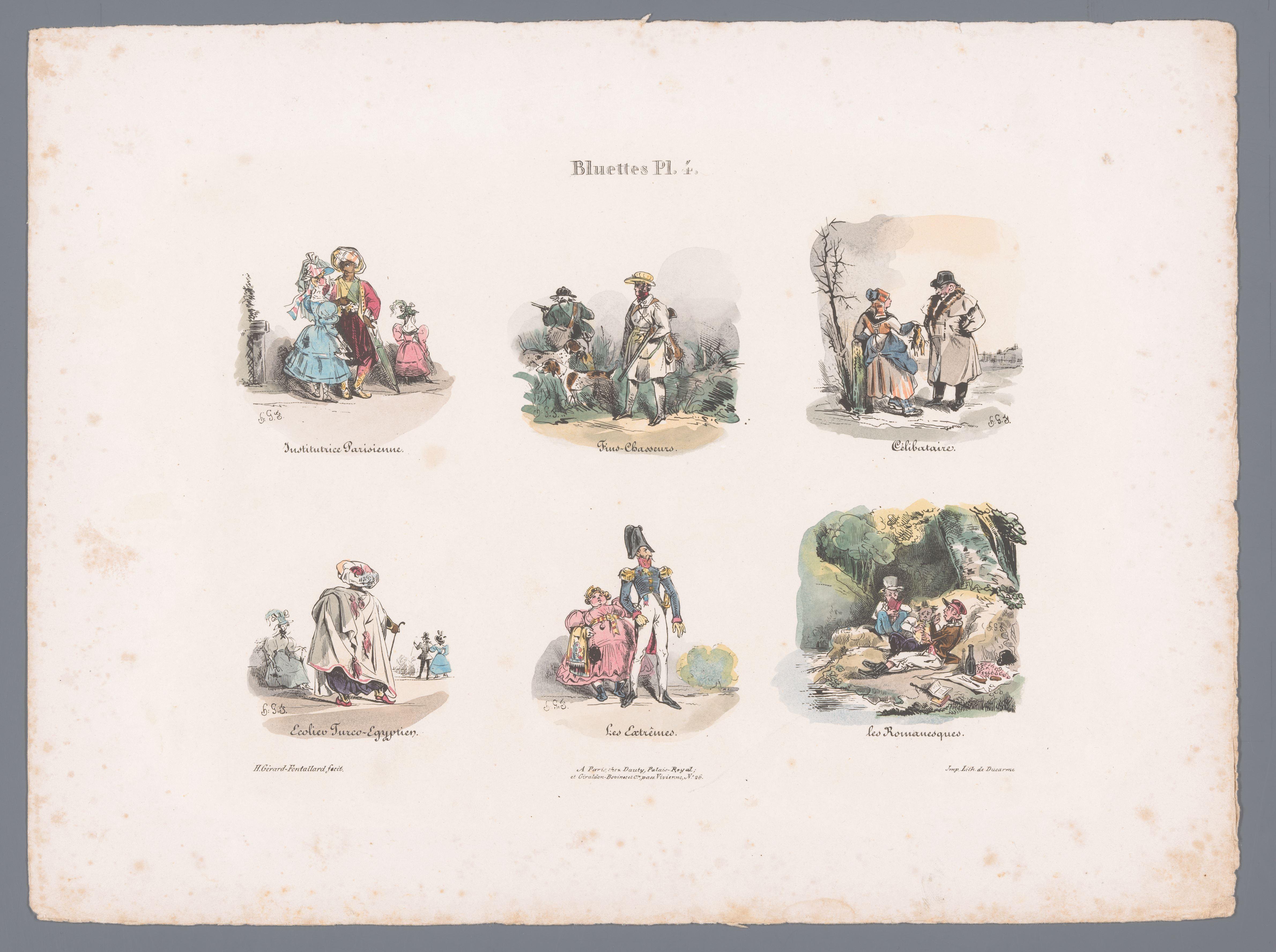 Zes scènes met diverse personen