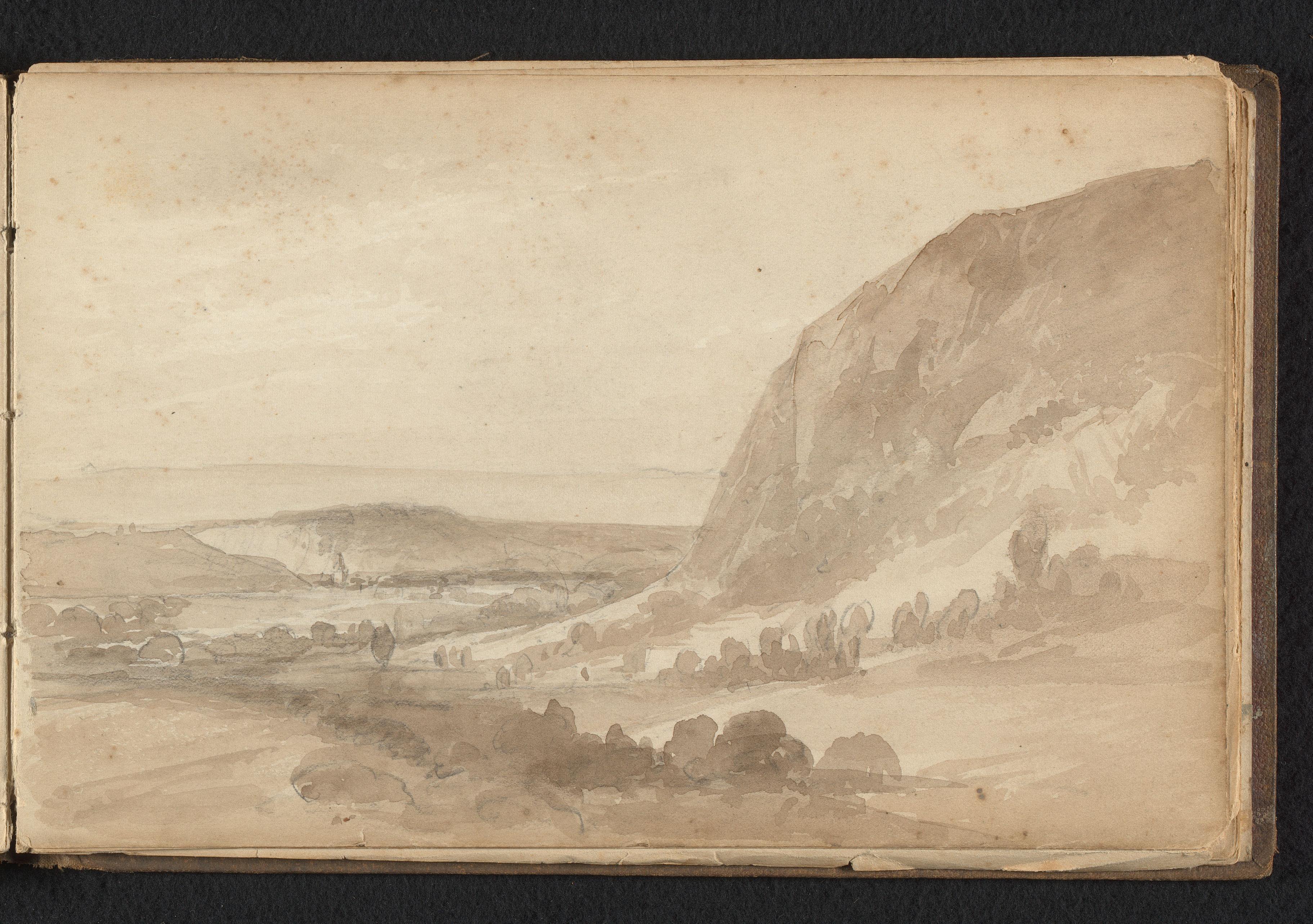 Landschap met heuvel