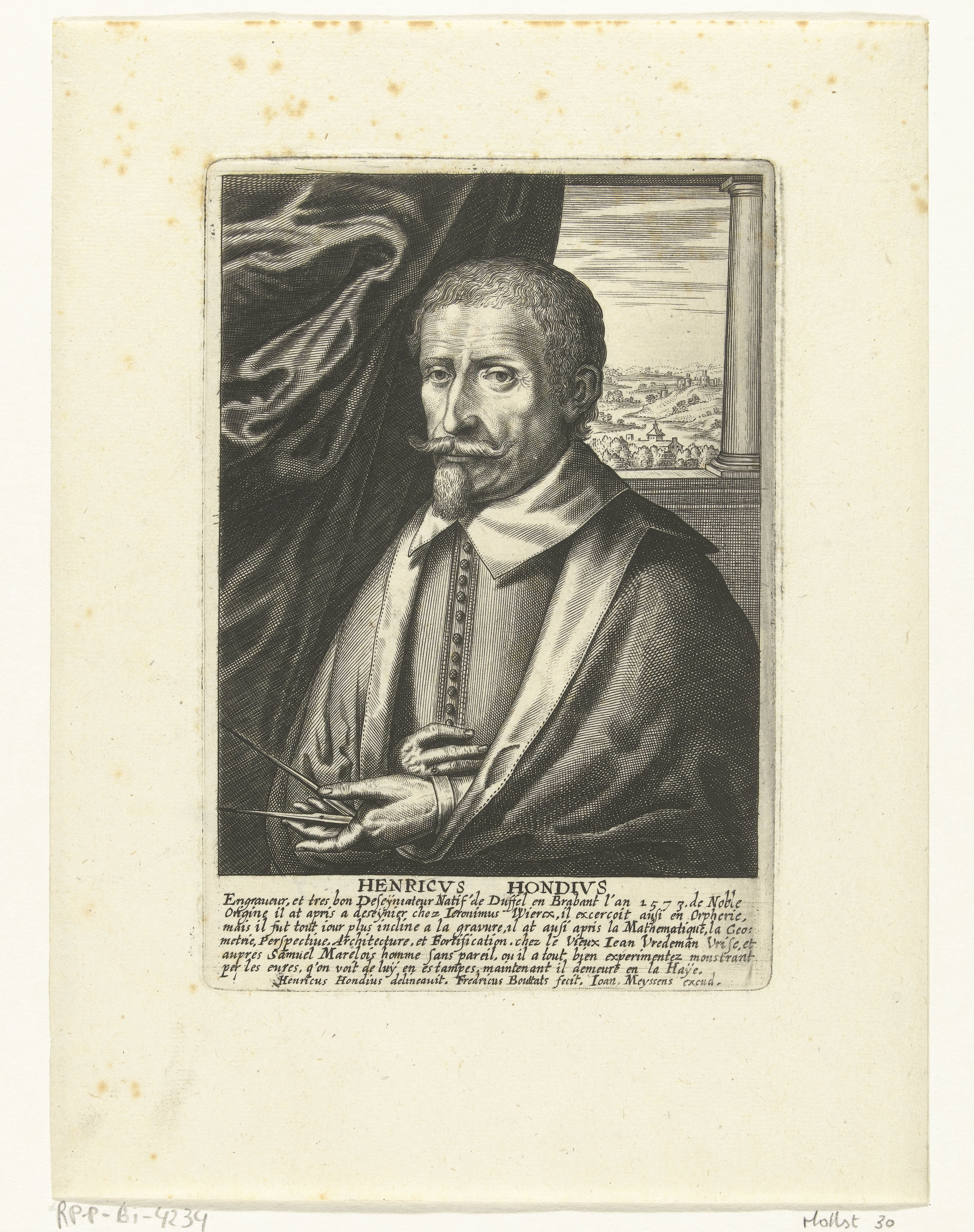 Portret van Hendrik Hondius