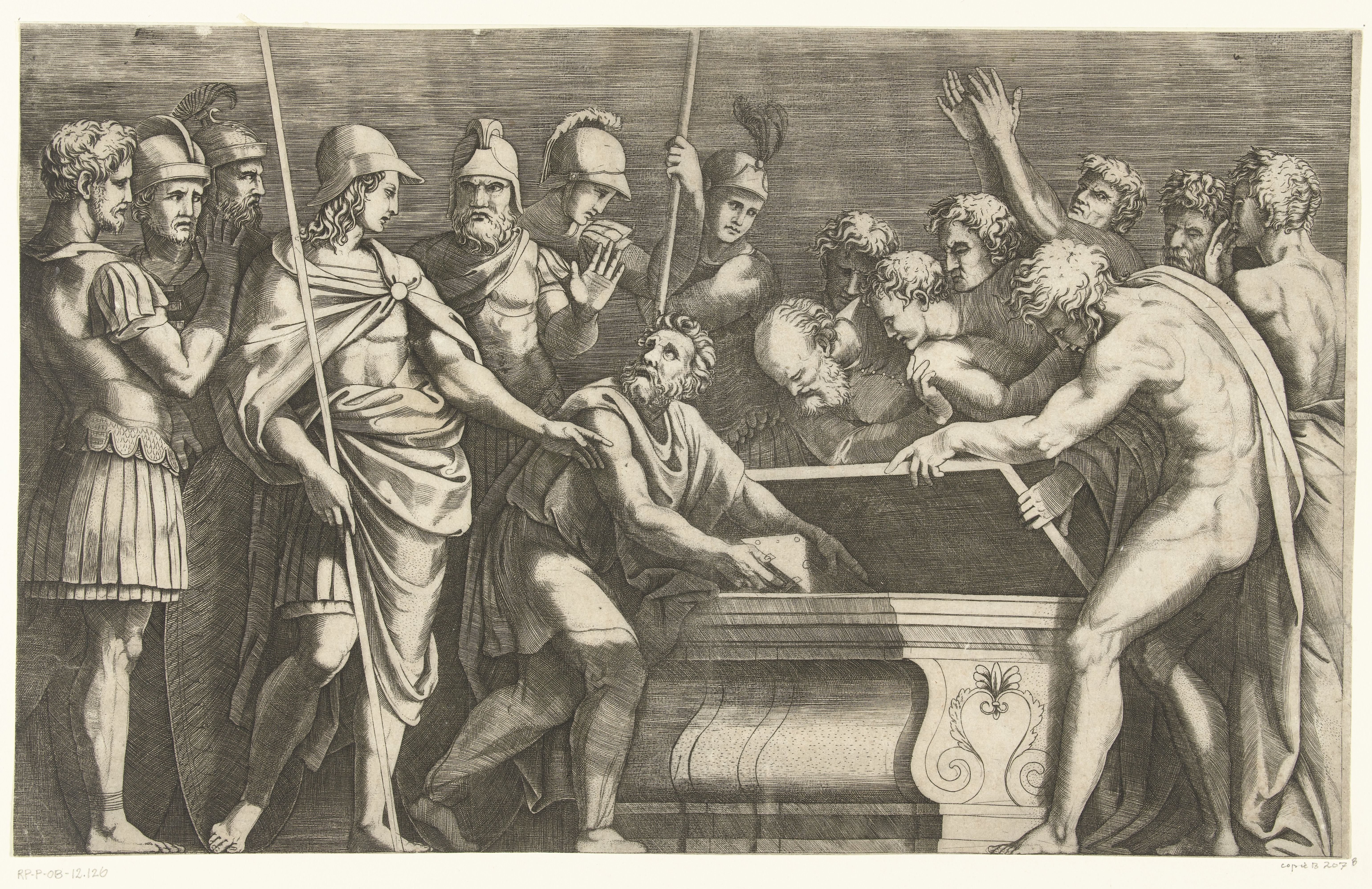 Alexander de Grote laat de werken van Homerus veilig opbergen