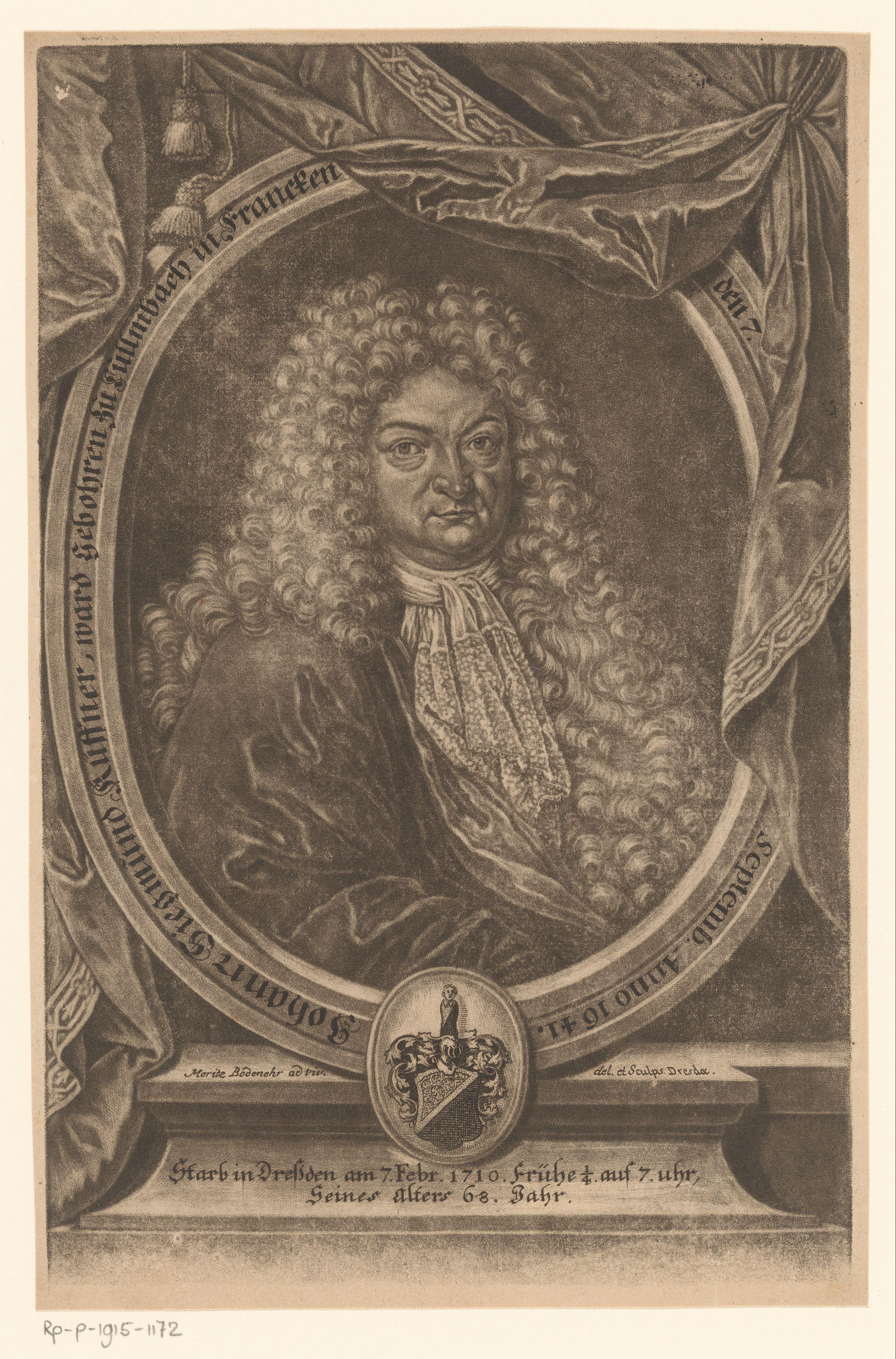 Portret van Johann Sigismund Küffner