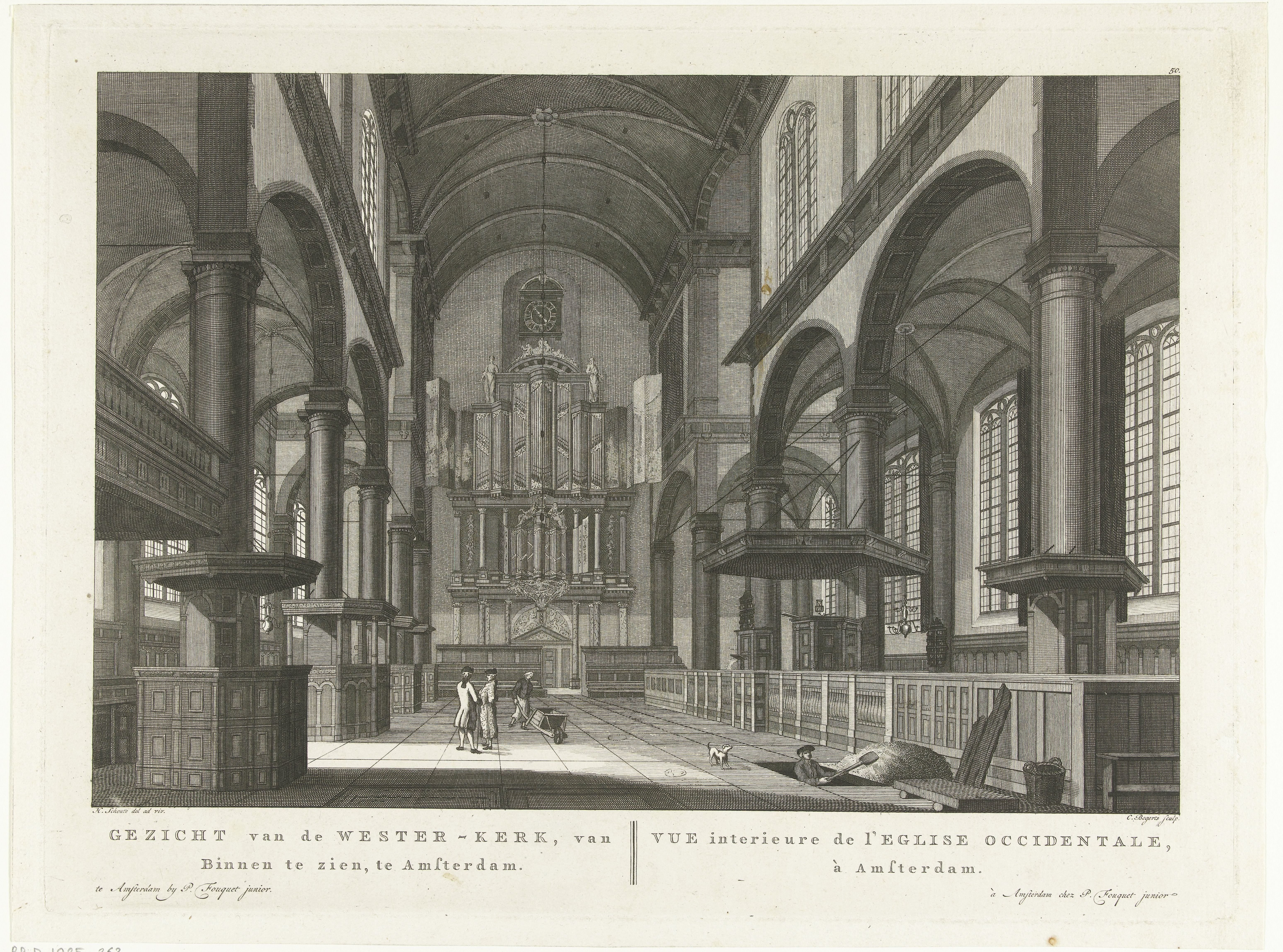 Interieur van de Westerkerk te Amsterdam