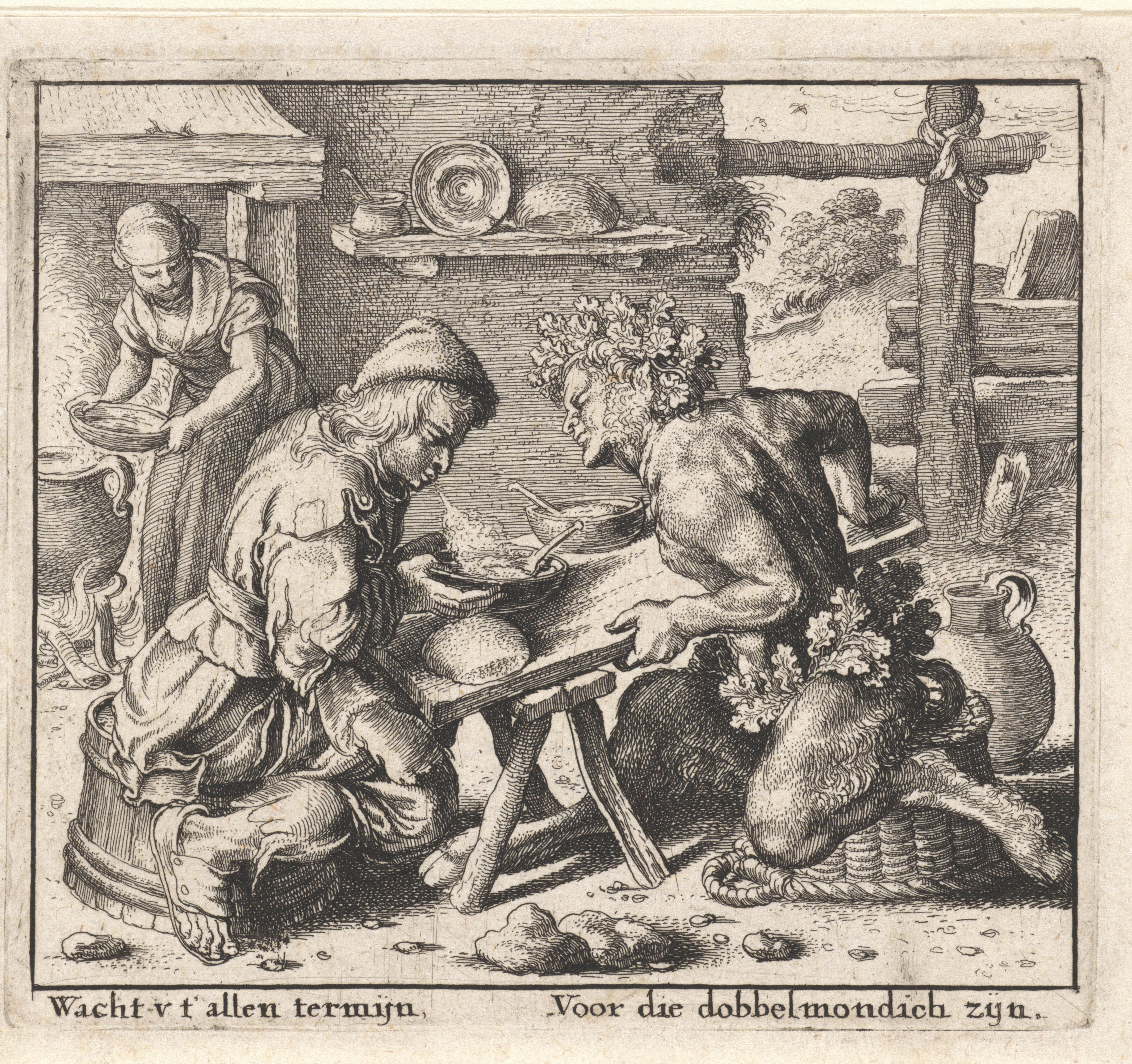 Fabel van de satyr en de boer