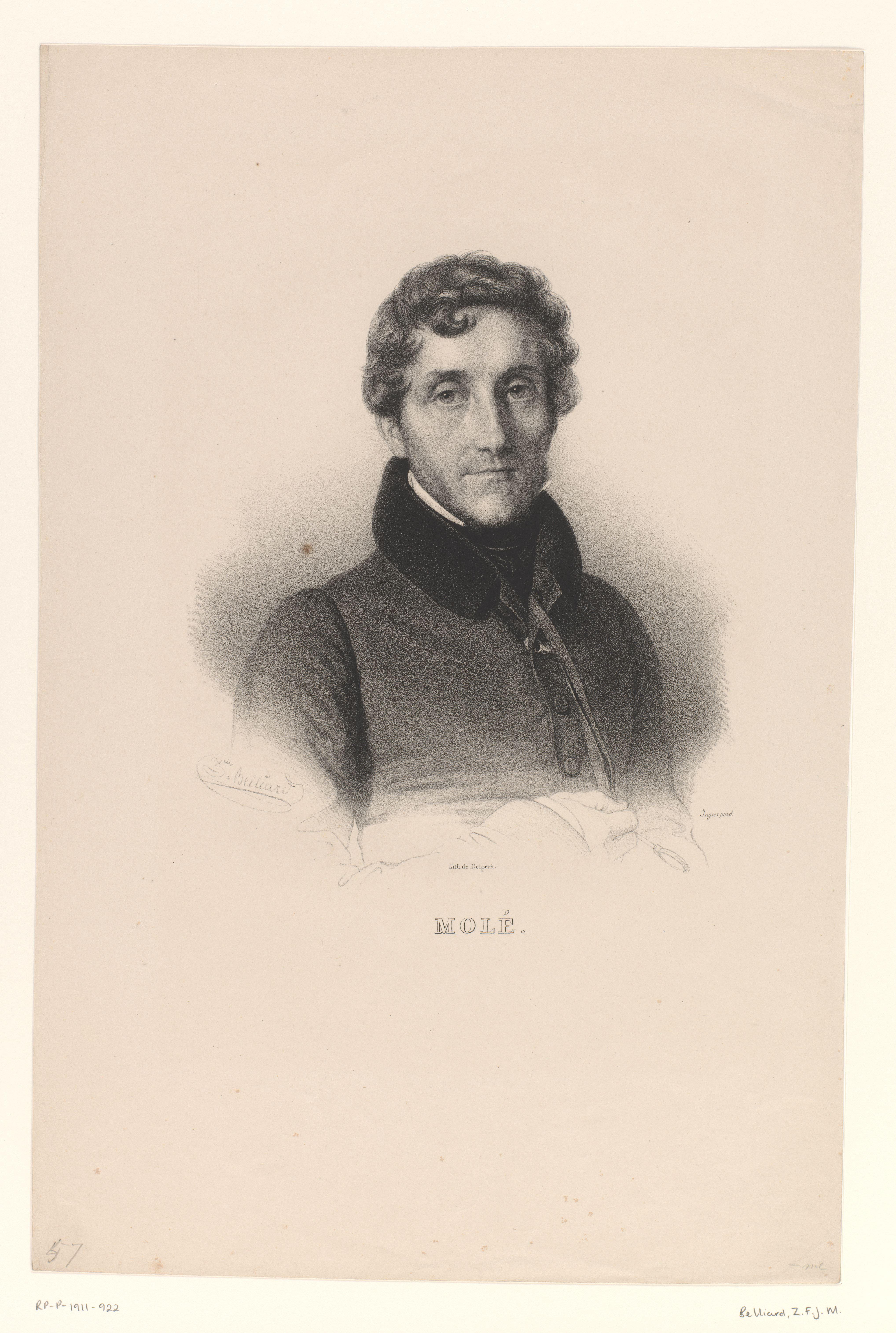 Portret van de staatsman Louis-Mathieu Molé