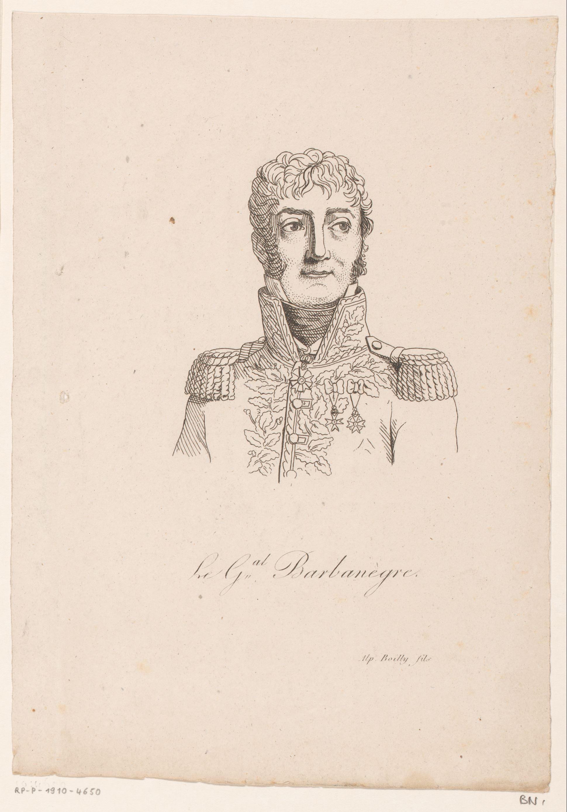 Portret van Joseph Barbanègre