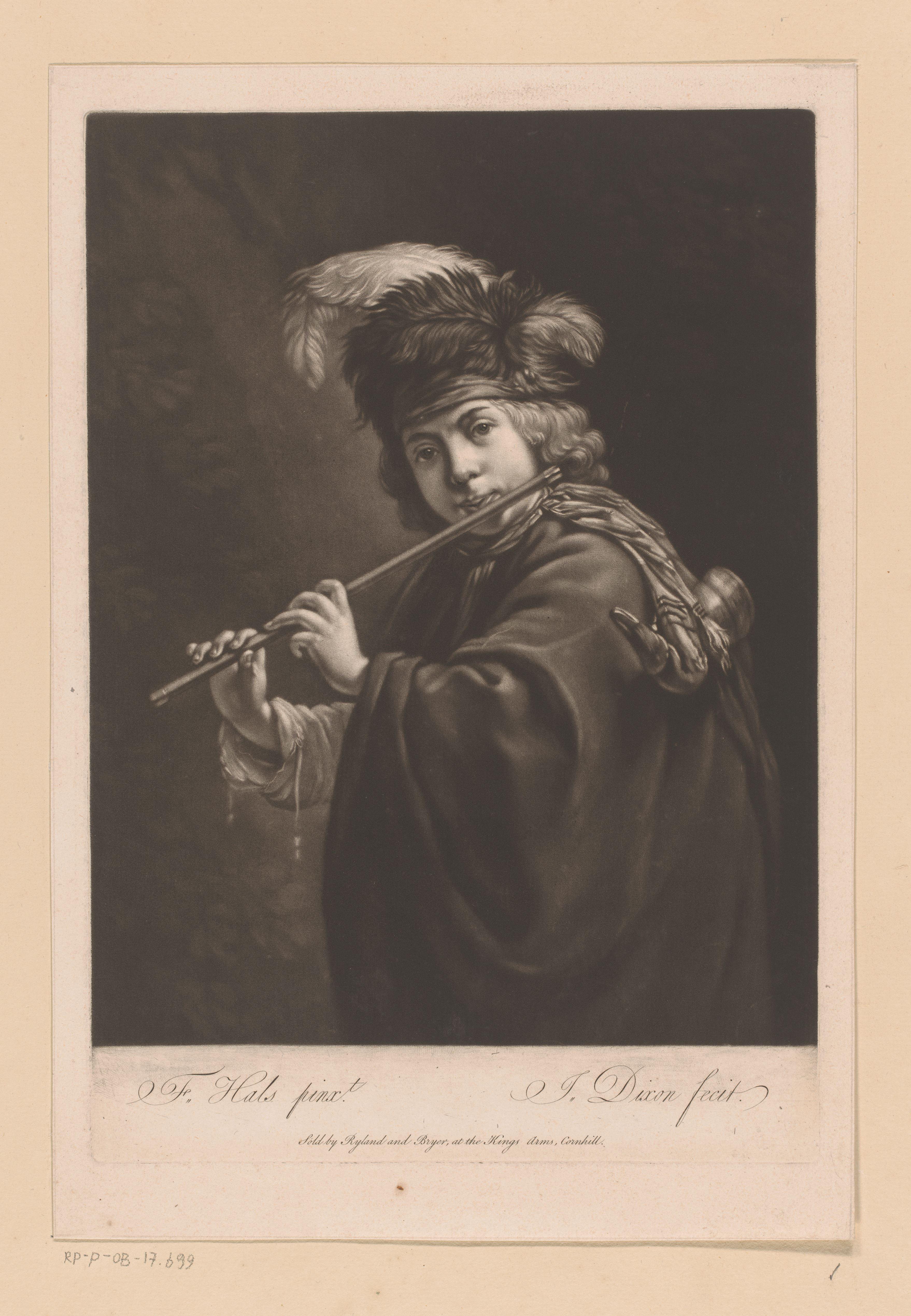 Portret van een onbekende jongen met fluit