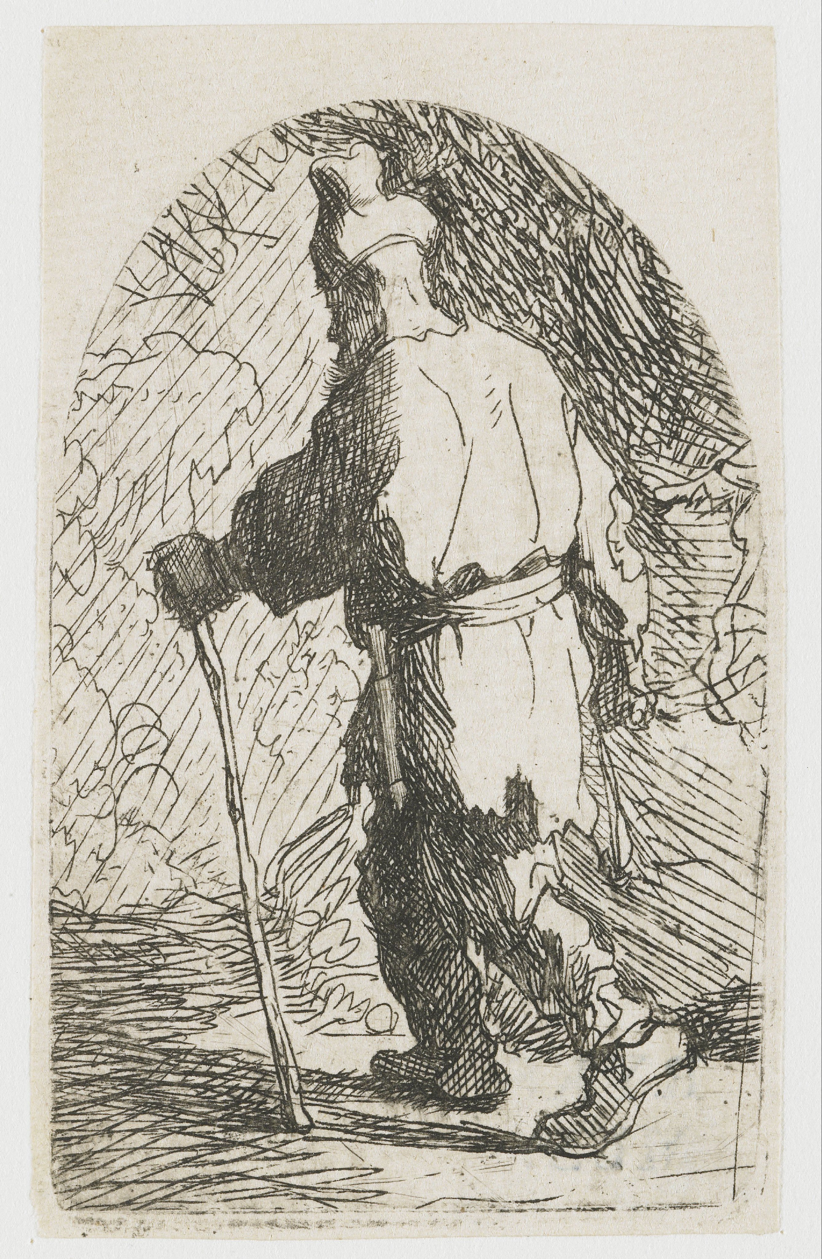 The flight into Egypt: a sketch: St Joseph