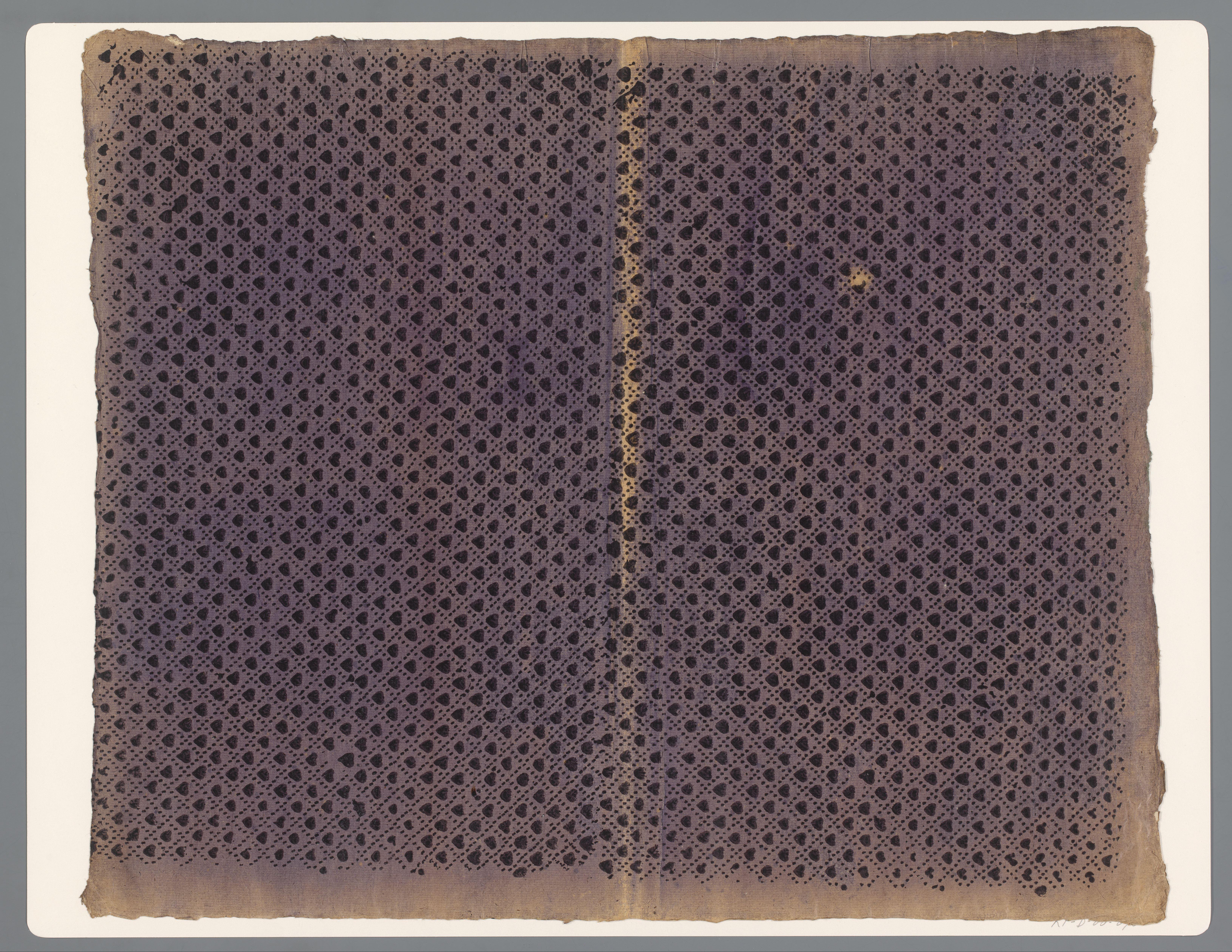Blad met ruitenpatroon met hartjes als veldvulling