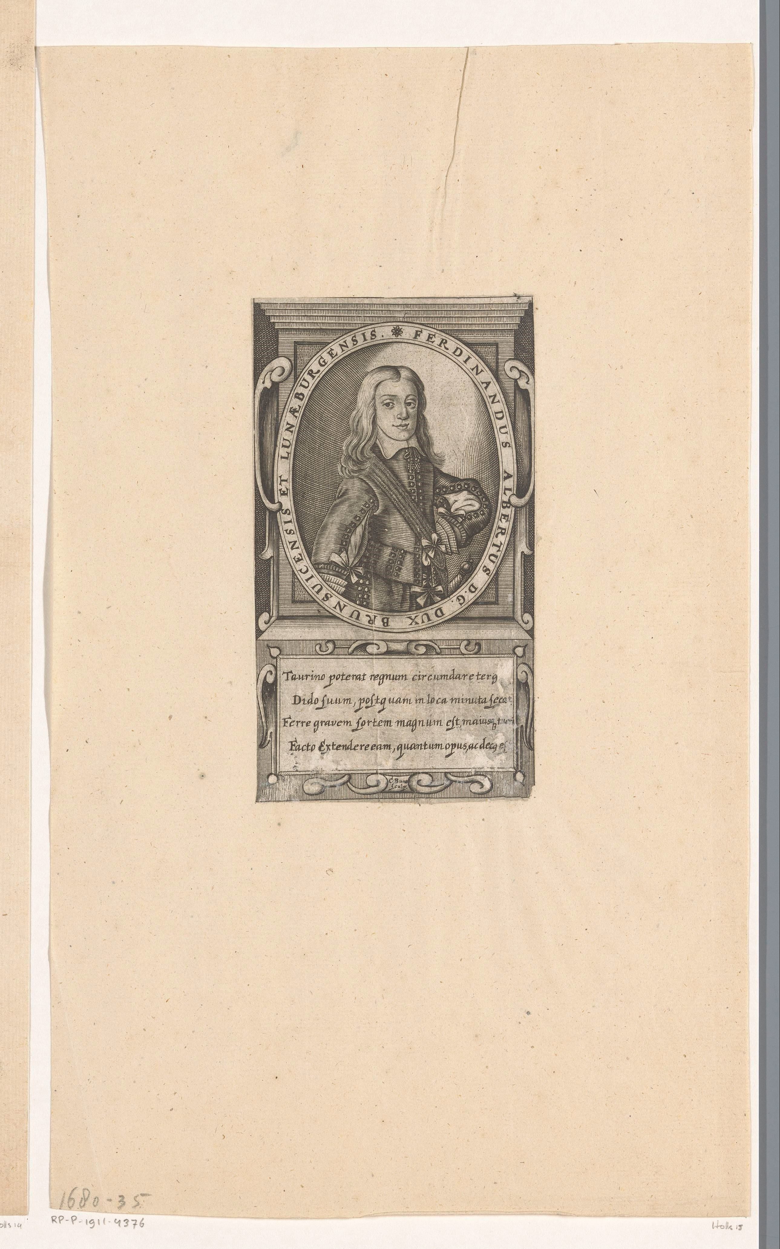 Portret van Ferdinand Albrecht I von Braunschweig-Wolfenbüttel-Bevern