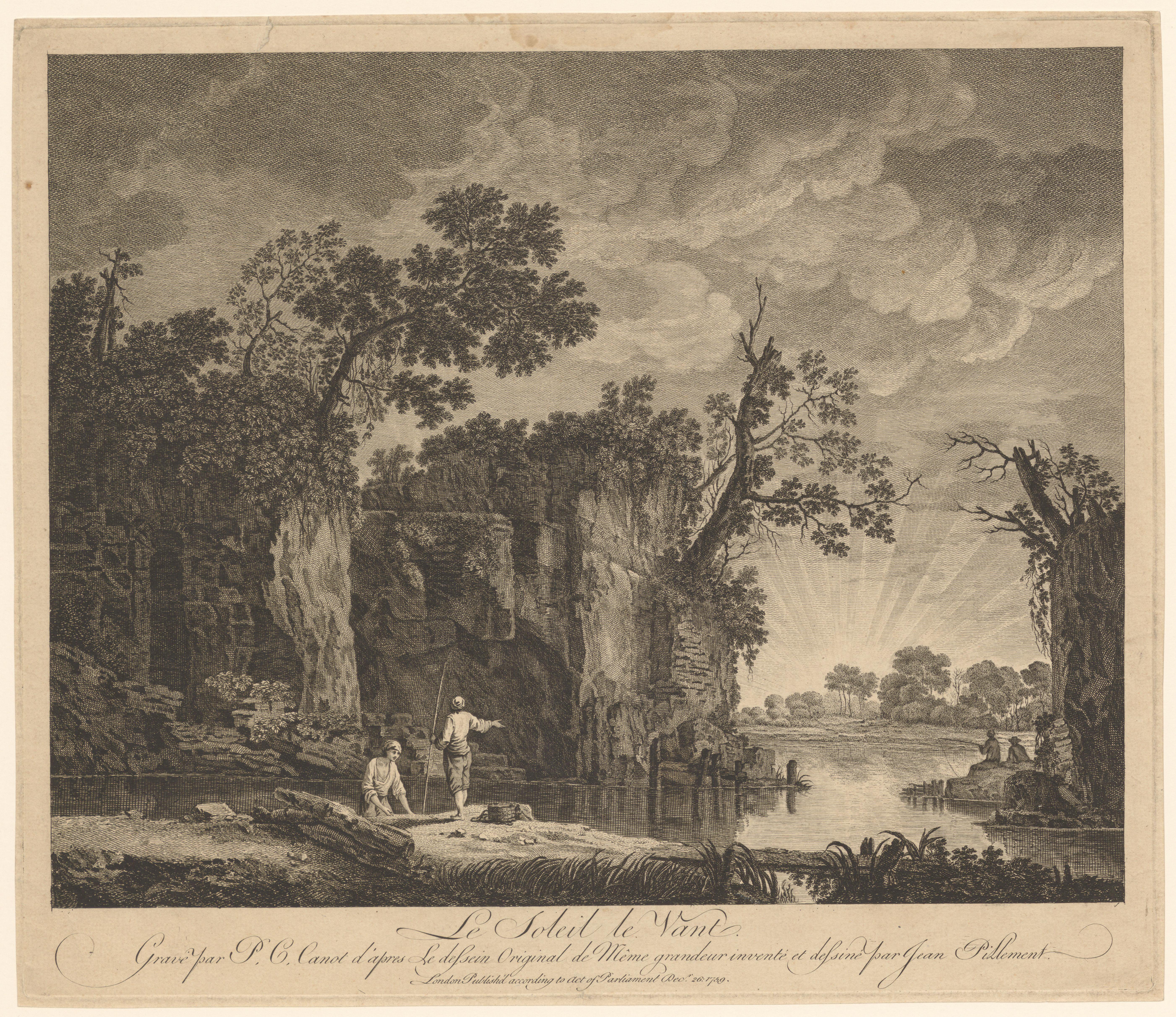 Landschap met zonsopkomst