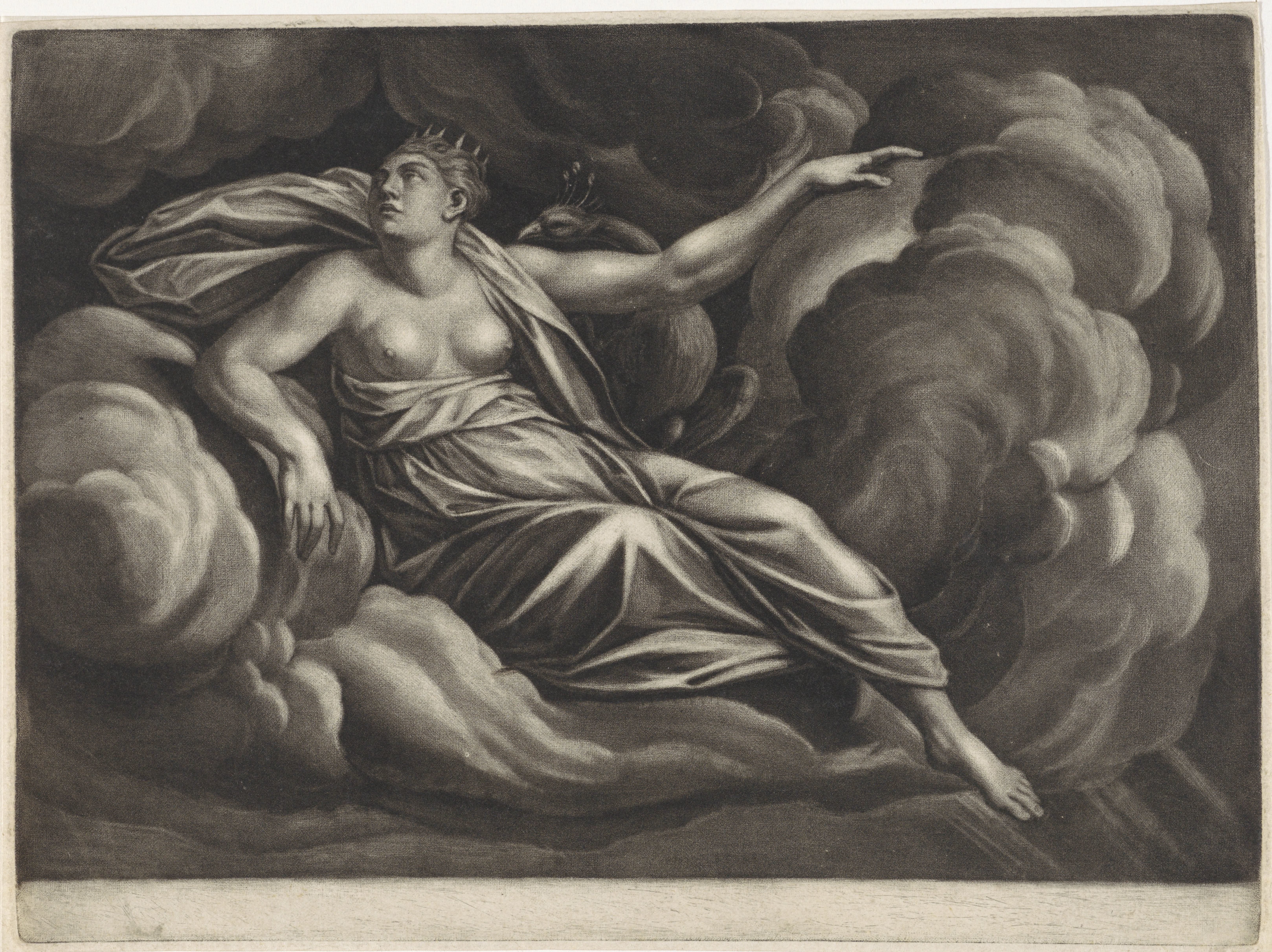 Lucht gepersonifieerd door de godin Juno