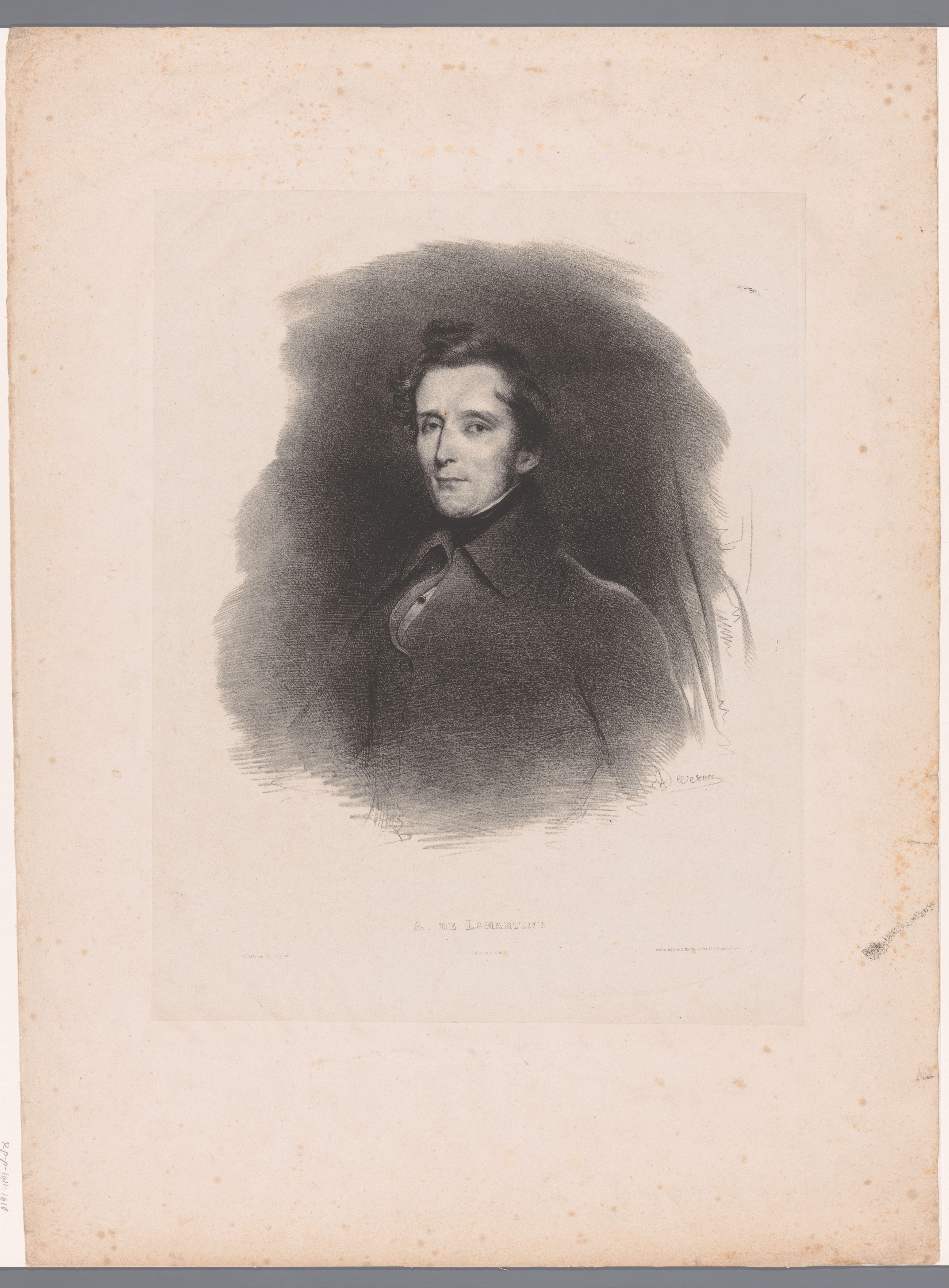 Portret van Alphonse de Lamartine