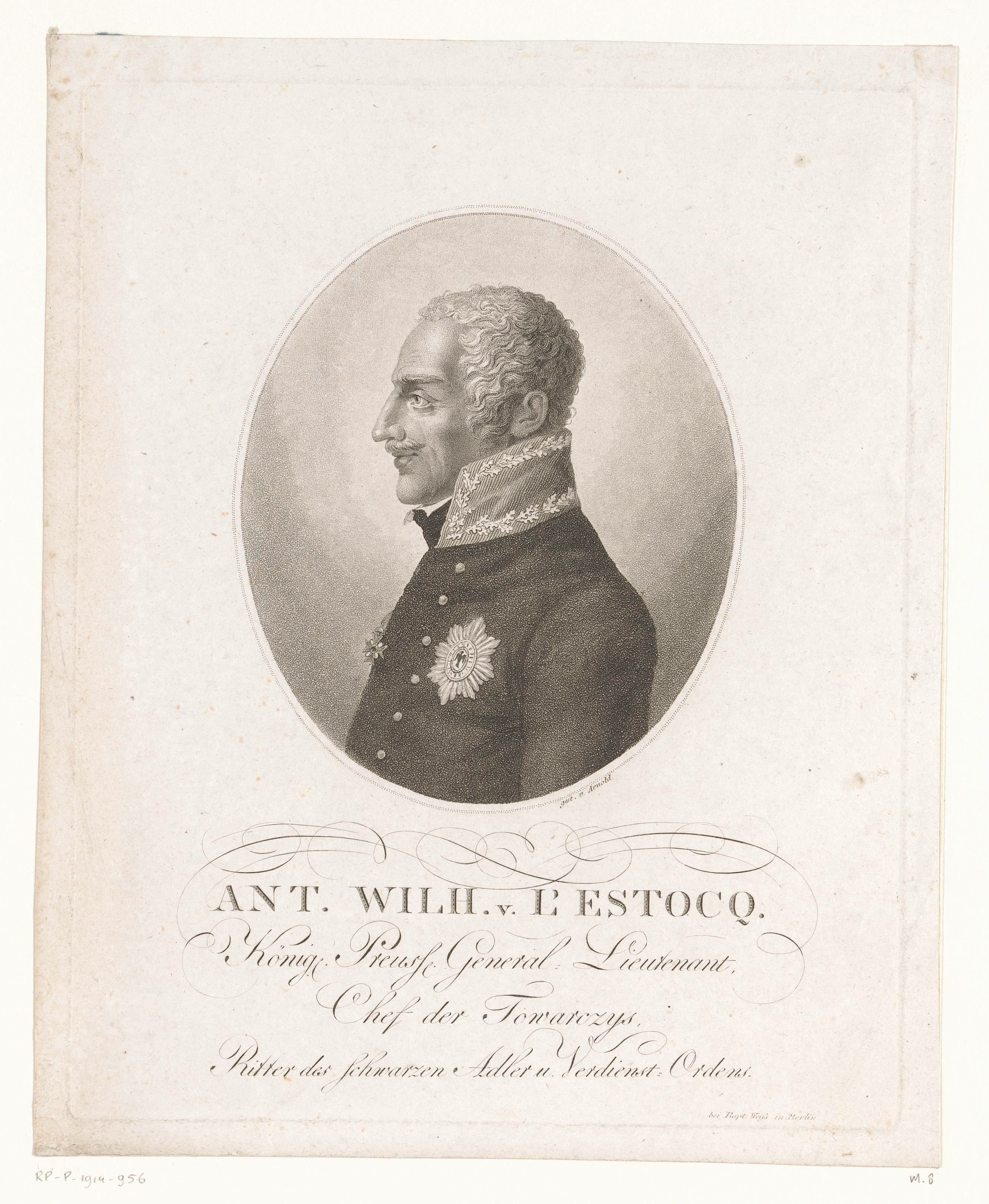 Portret van Anton Wilhelm von L’Estocq