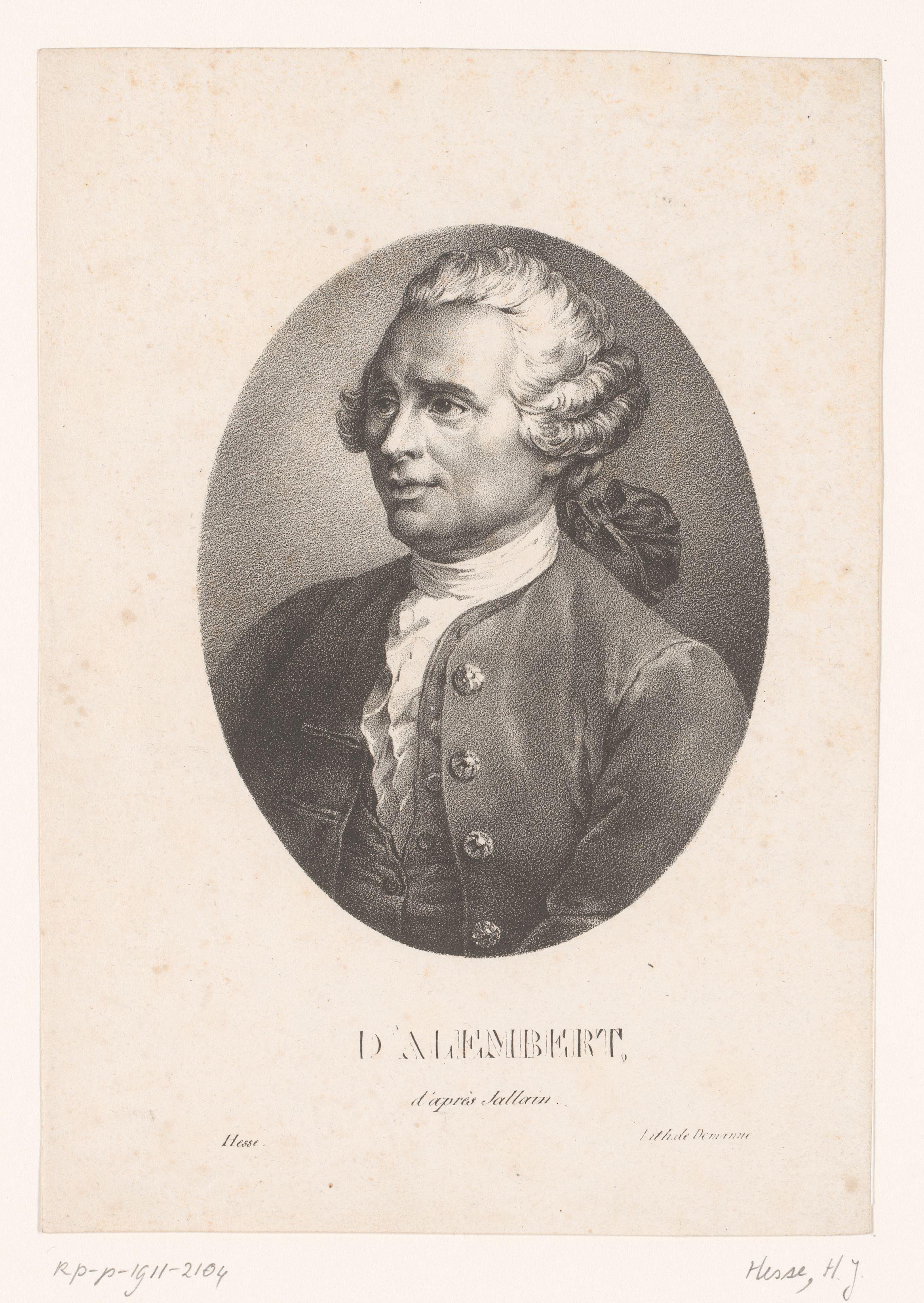 Portret van Jean Le Rond d'Alembert
