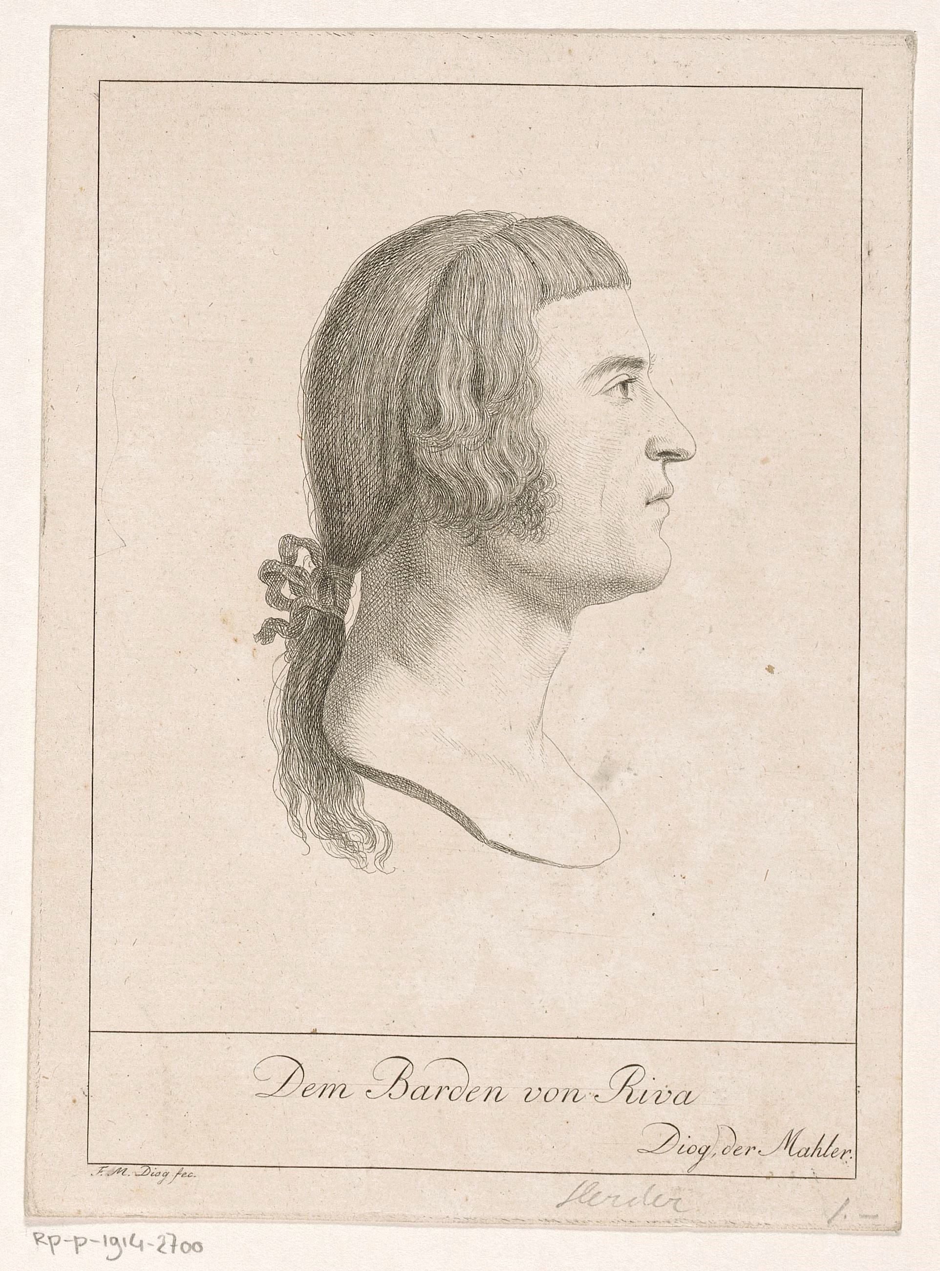 Portret van Josef Benedikt Bernold