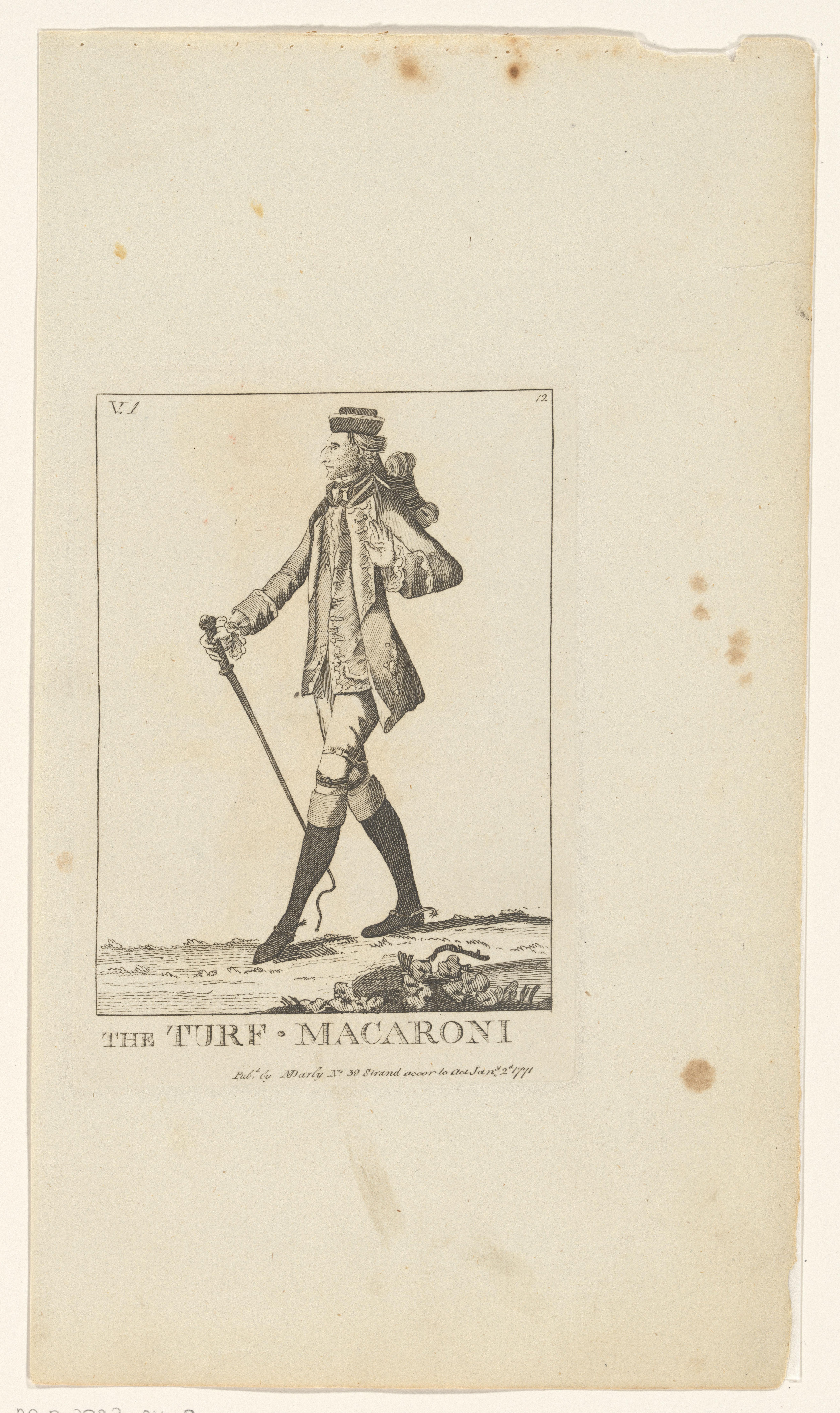 Satirisch portret van Henry Fitzroy, 3rd Duke of Grafton