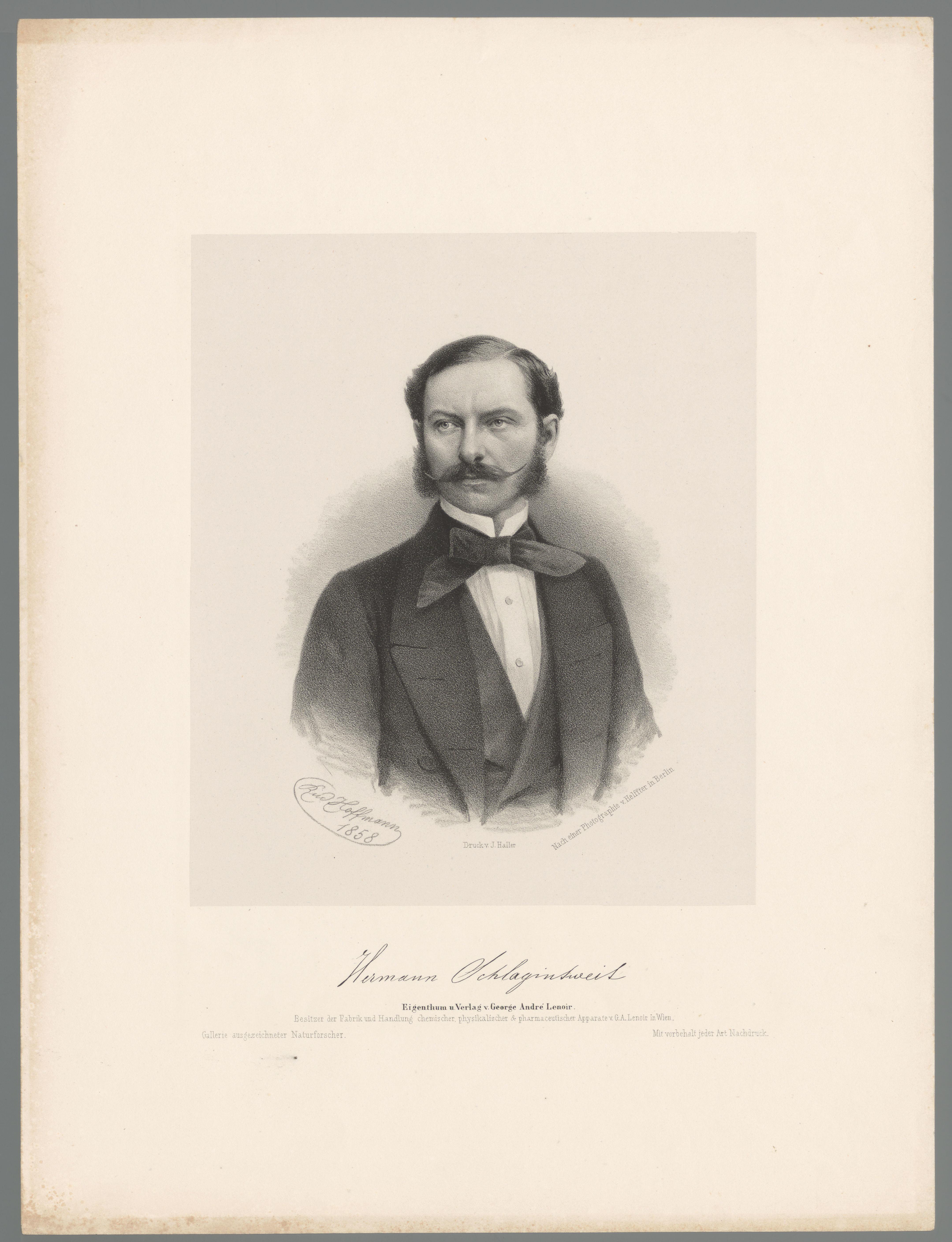 Portret van Hermann Schlagintweit