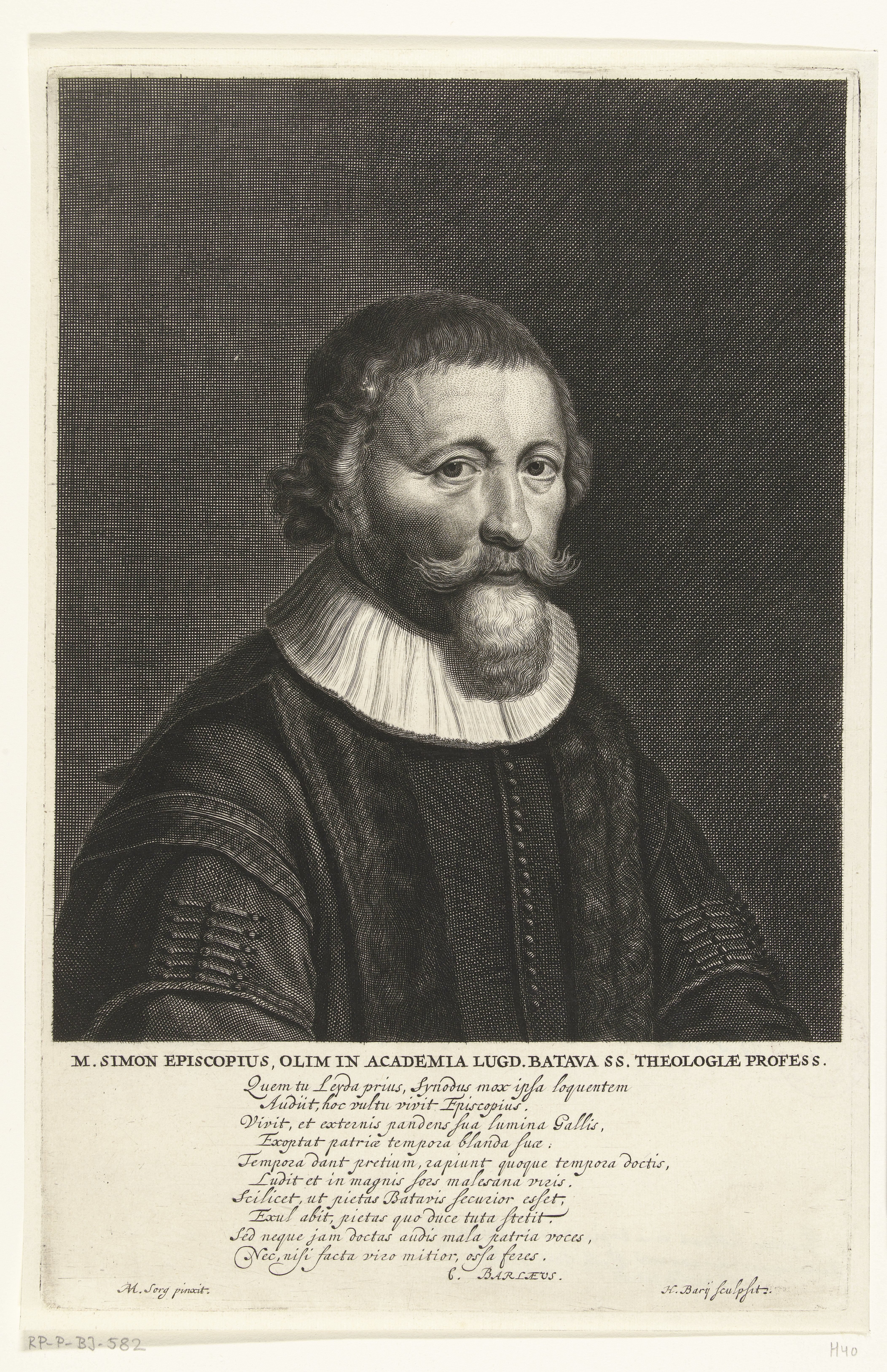 Portret van Simon Episcopius